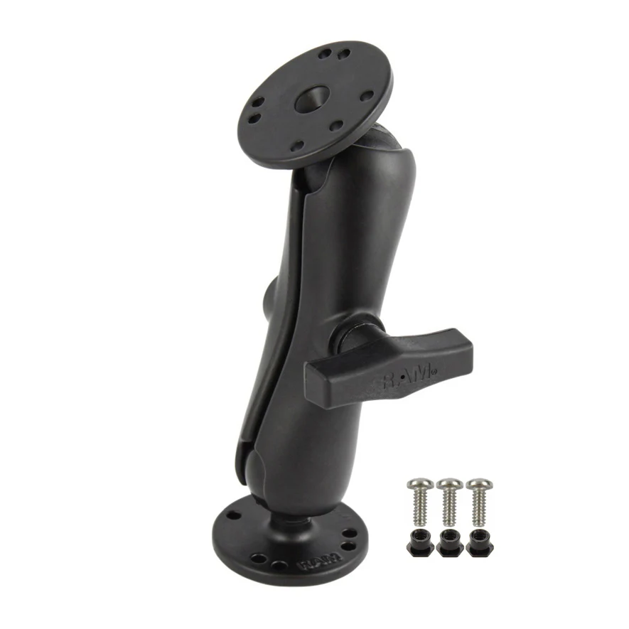 RAMĀ® Double Ball Mount with Garmin Fishfinder #6-32 Hardware