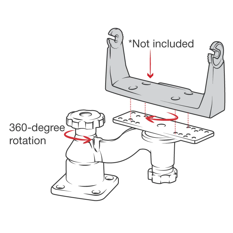 RAMĀ® Horizontal 6" Swing Arm Mount for Fish Finders & Plotters - Image 7