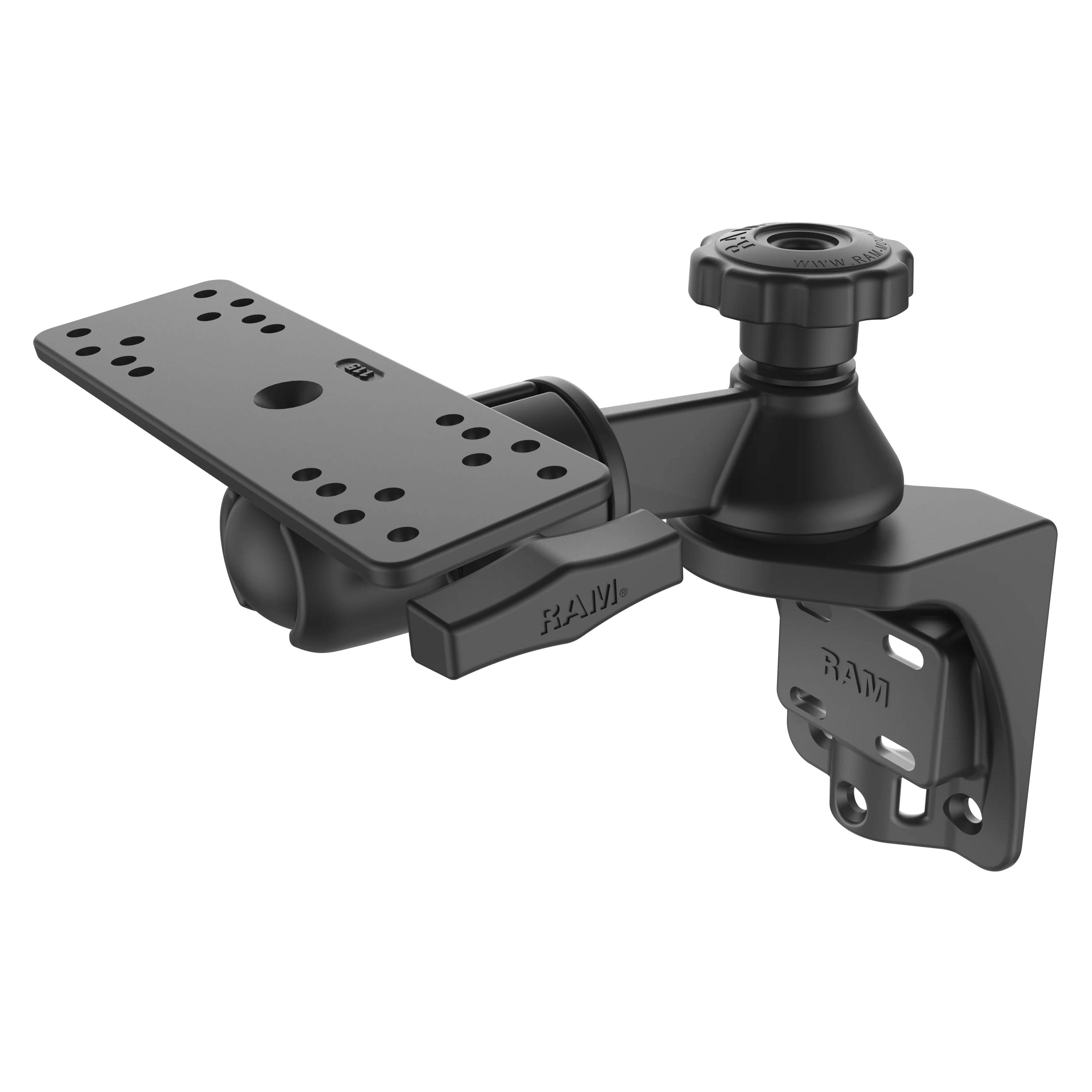 RAMĀ® Vertical 6" Swing Arm Mount with Round Ball Adapter - Image 3