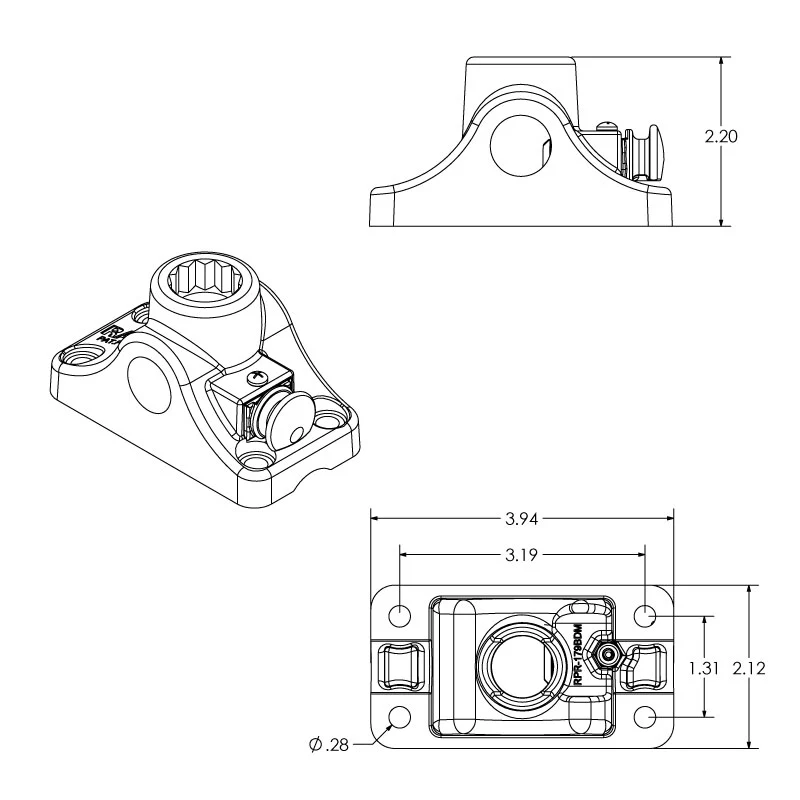 RAM ROD® Bulkhead/Flat Surface Base - Image 3
