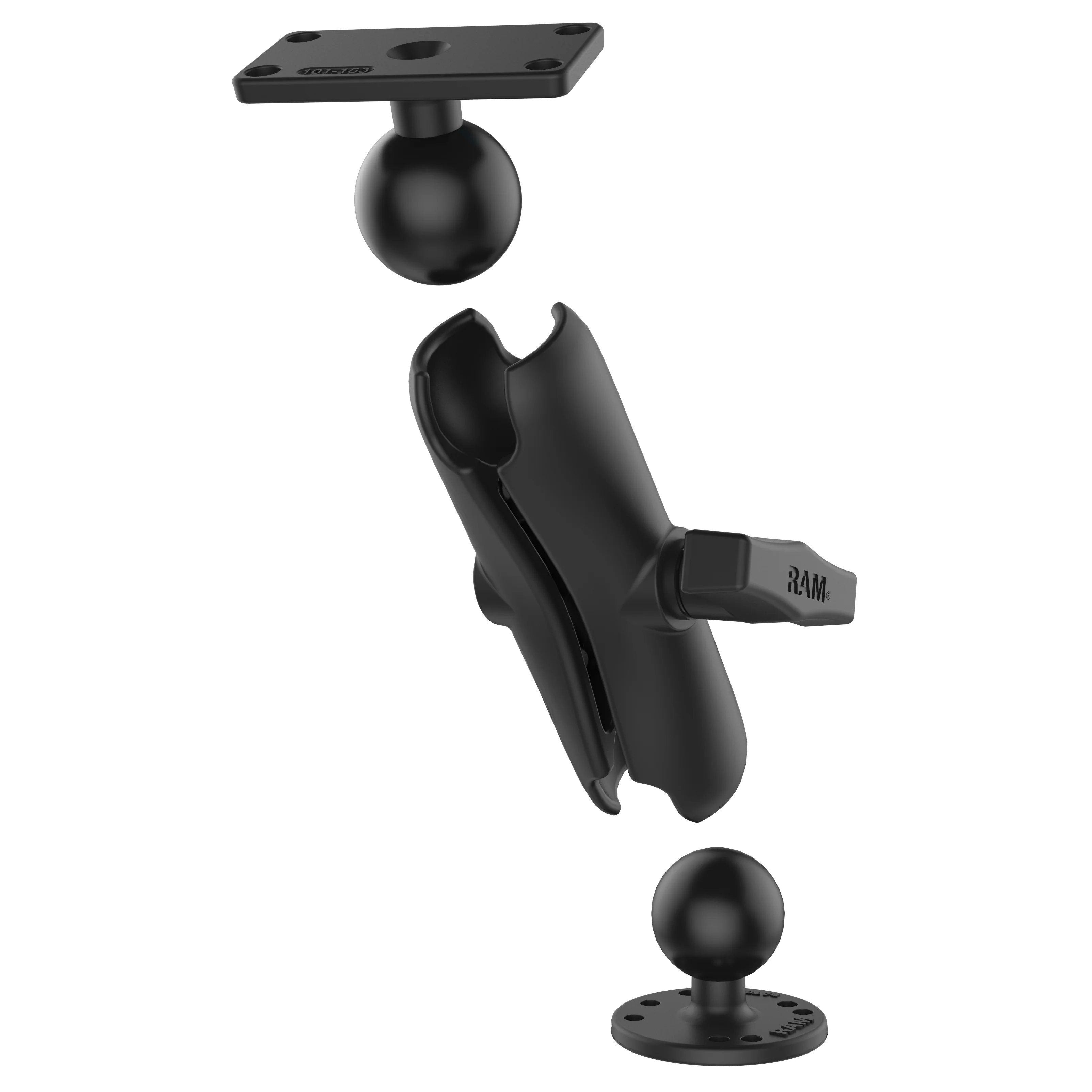 RAMĀ® Drill-Down Double Ball Mount for Humminbird Helix 5 - Medium - Image 3