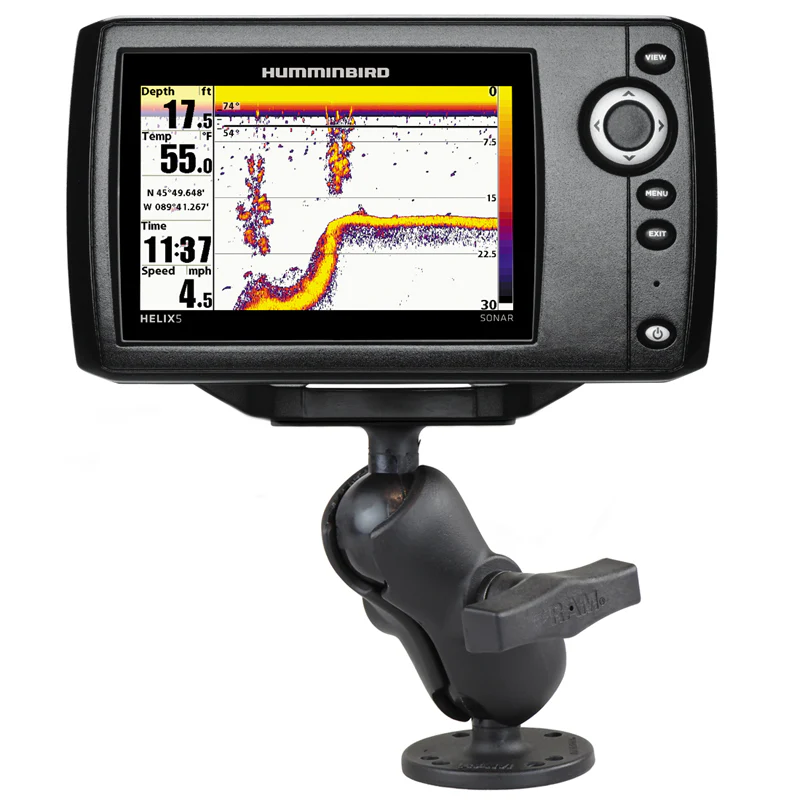 RAMĀ® Drill-Down Double Ball Mount for Humminbird Helix 5 - Short