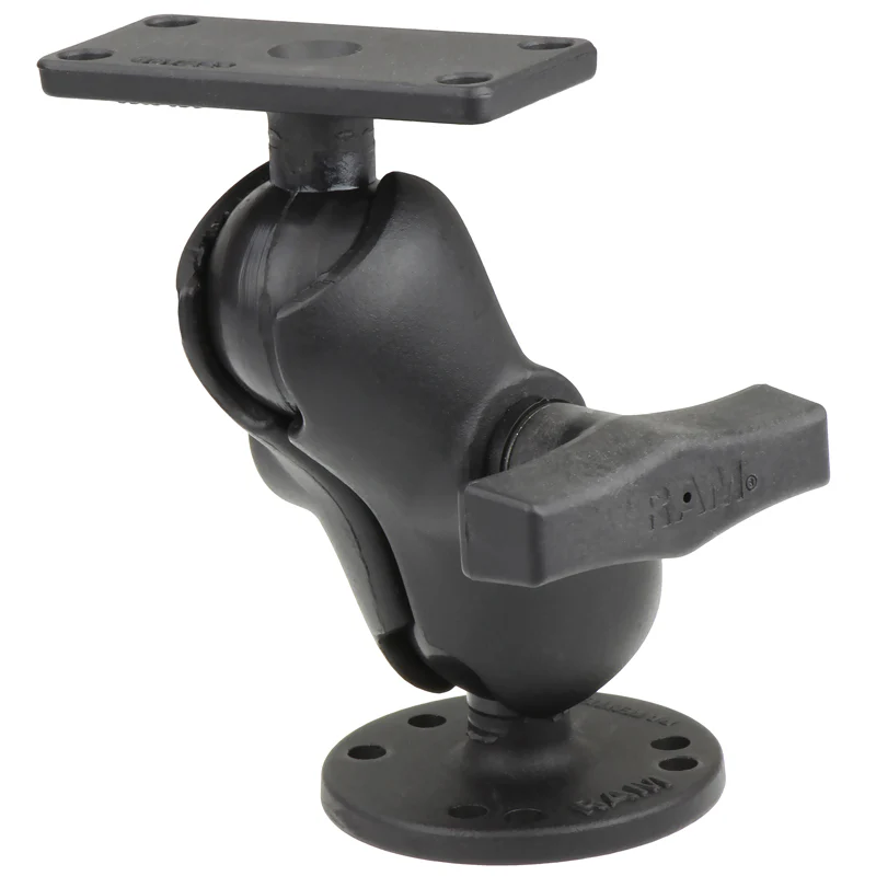RAMĀ® Drill-Down Double Ball Mount for Humminbird Helix 5 - Short - Image 2
