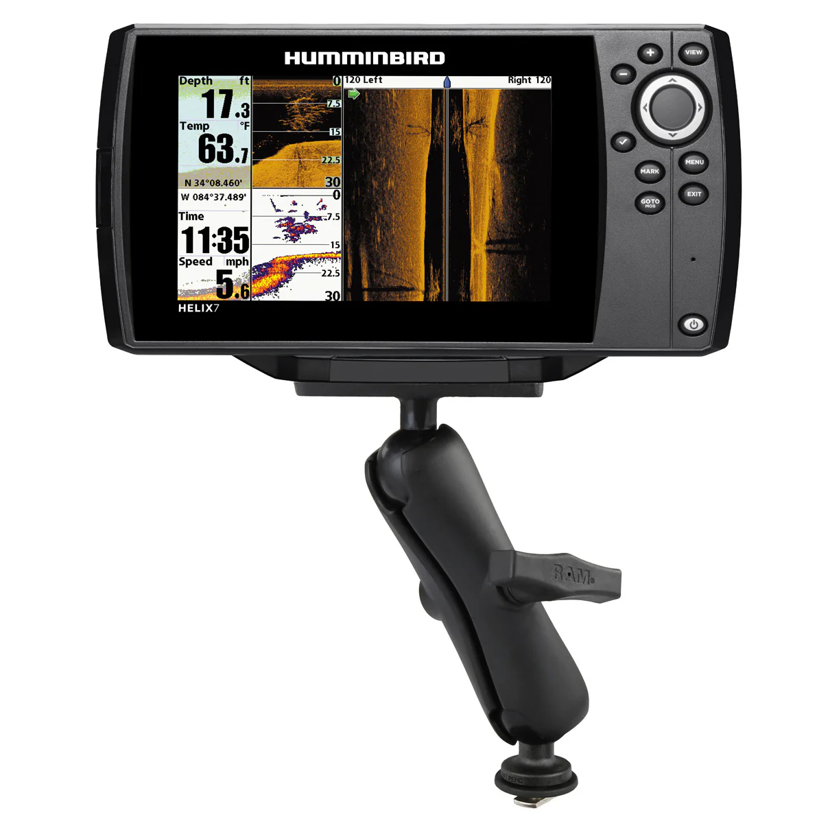 RAM® Track Ball⢠Mount for Humminbird Helix 7