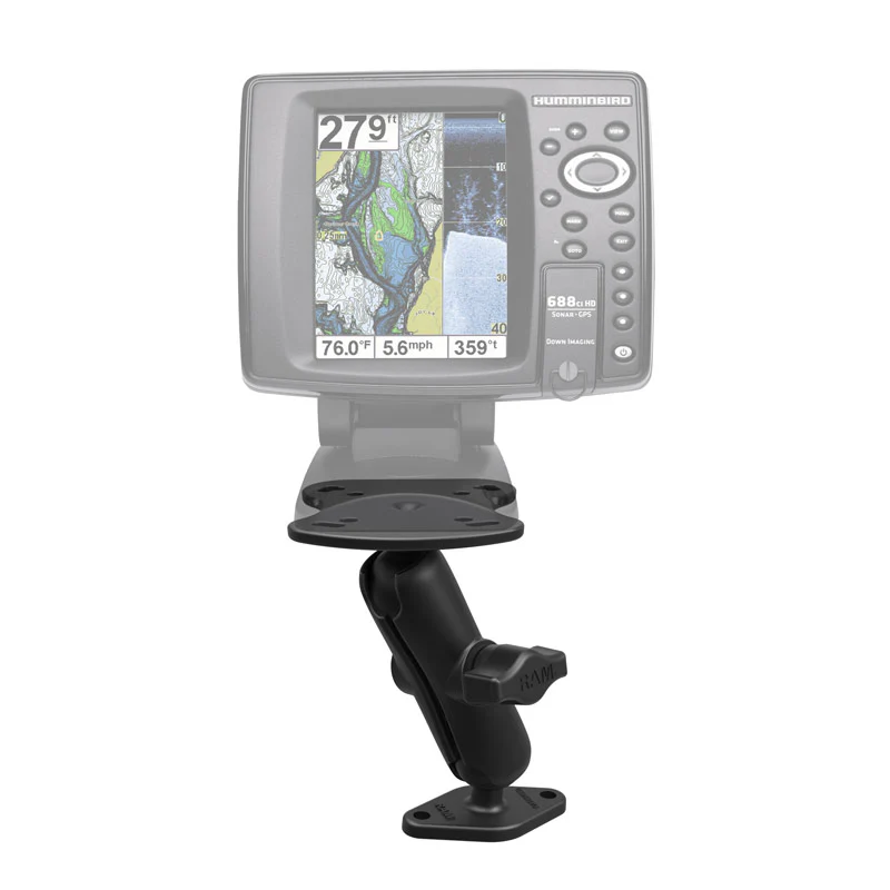 RAM® Fish Finder Diamond Plate Mount for Humminbird Devices