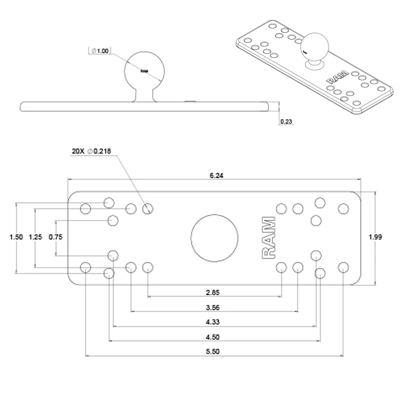 RAM® Universal Marine Electronic Ball - B Size - Image 3