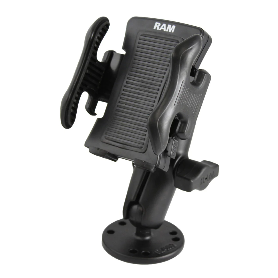 RAMĀ® Drill-Down Mount with Spring-Loaded Phone Holder