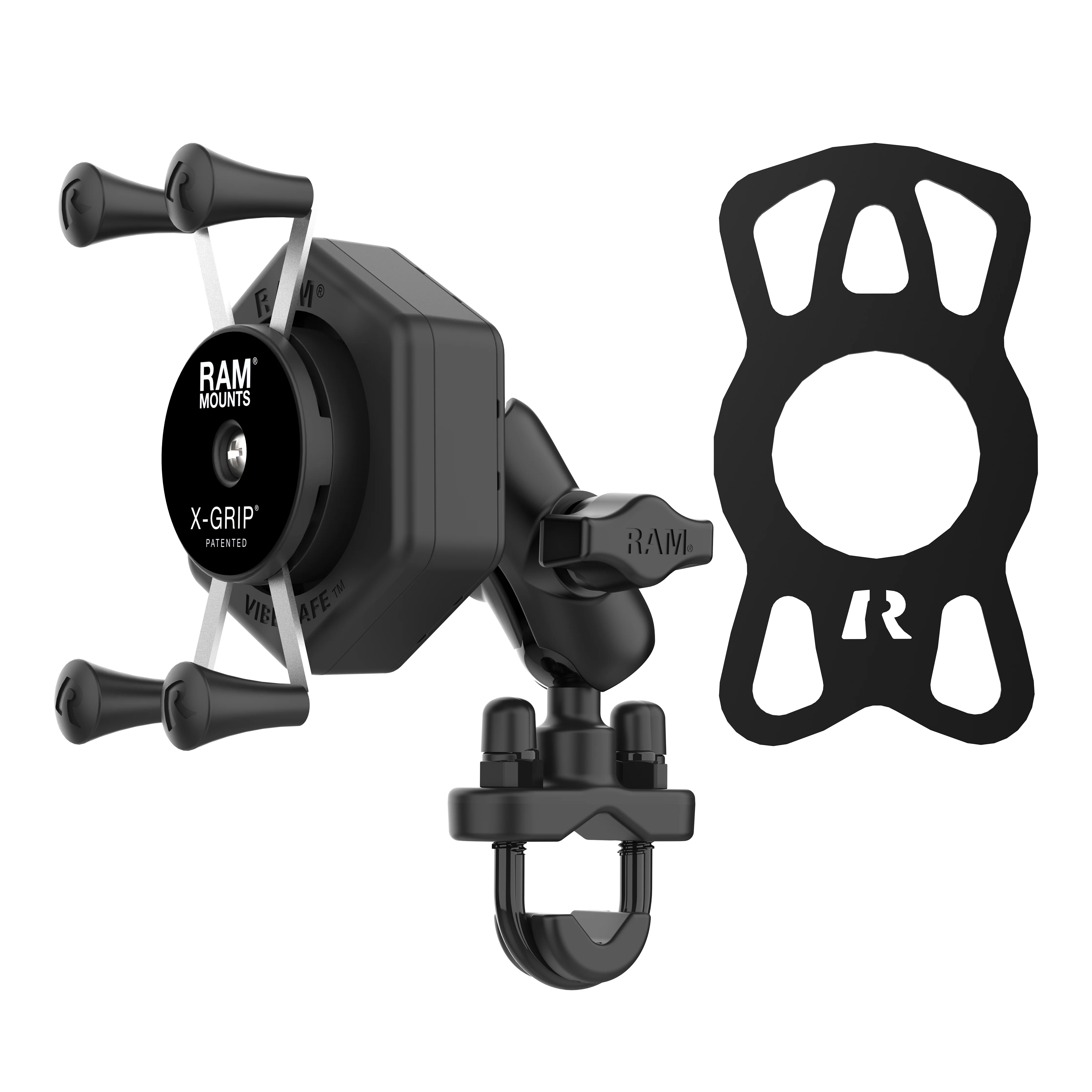 RAM® X-Grip® Phone Mount with Vibe-Safe™ & U-Bolt Base - Short - Image 2