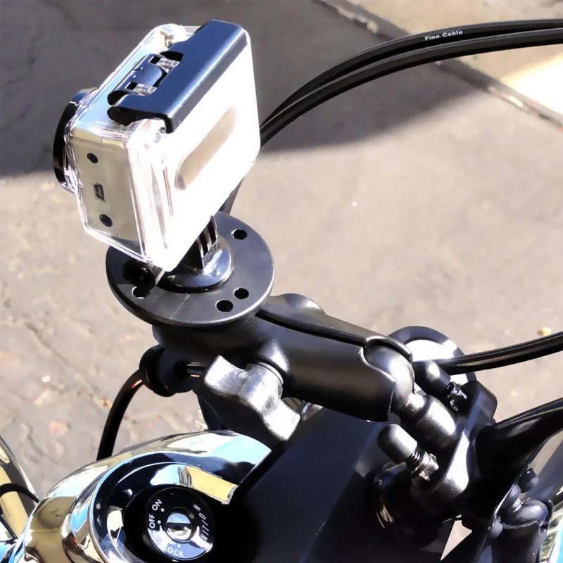 RAM® Handlebar U-Bolt Double Ball Mount 1/4"-20 Threaded Stud - Medium - Image 2