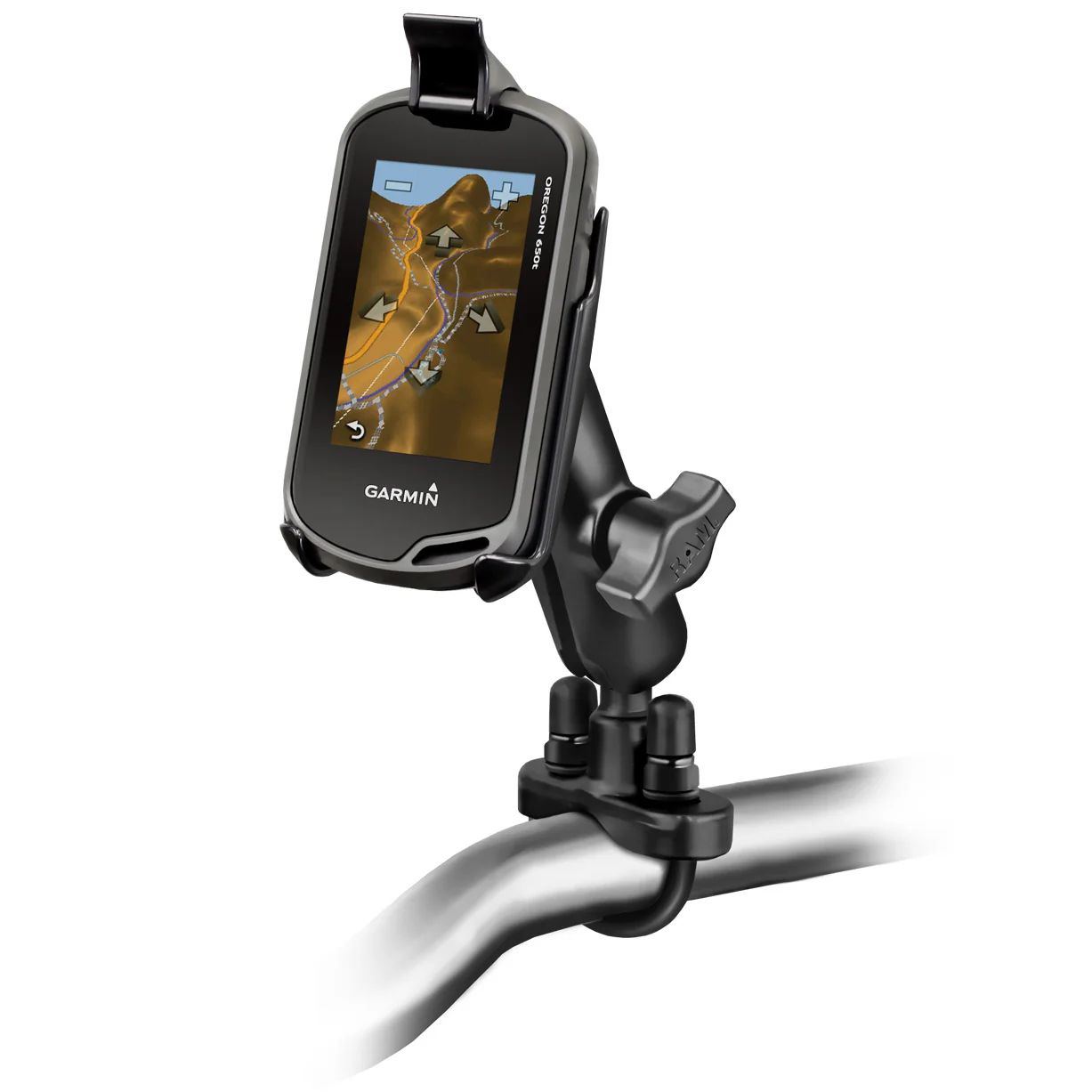 RAMĀ® Handlebar U-Bolt Double Ball Mount for Garmin Oregon Series + More