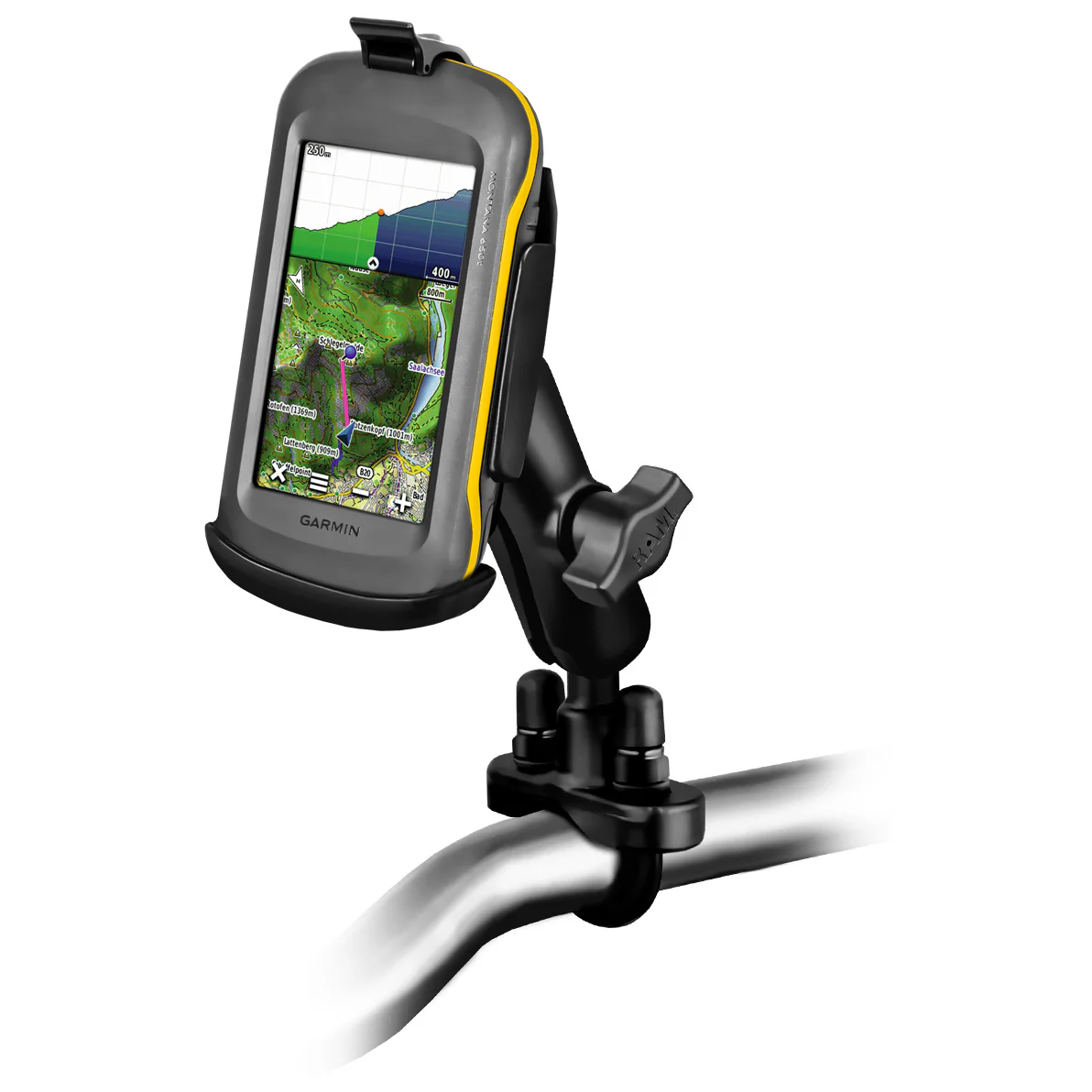 RAM® Handlebar U-Bolt Double Ball Mount for Garmin Montana 600 Series