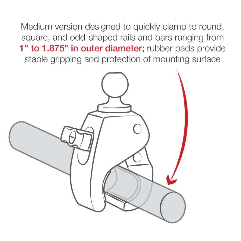 RAM® Tough-Claw™ Double Ball Mount with LED Spotlight - Image 4