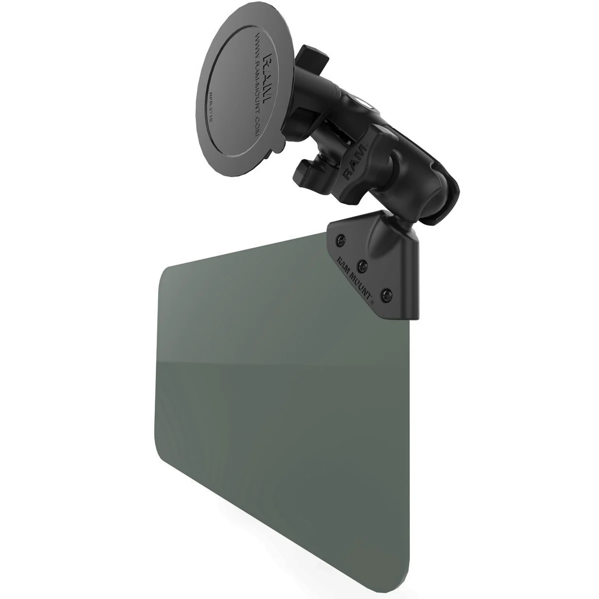 RAM® Twist-Lock⢠Suction Cup Mount with Swivel Socket Arm & Sun Visor - Image 3