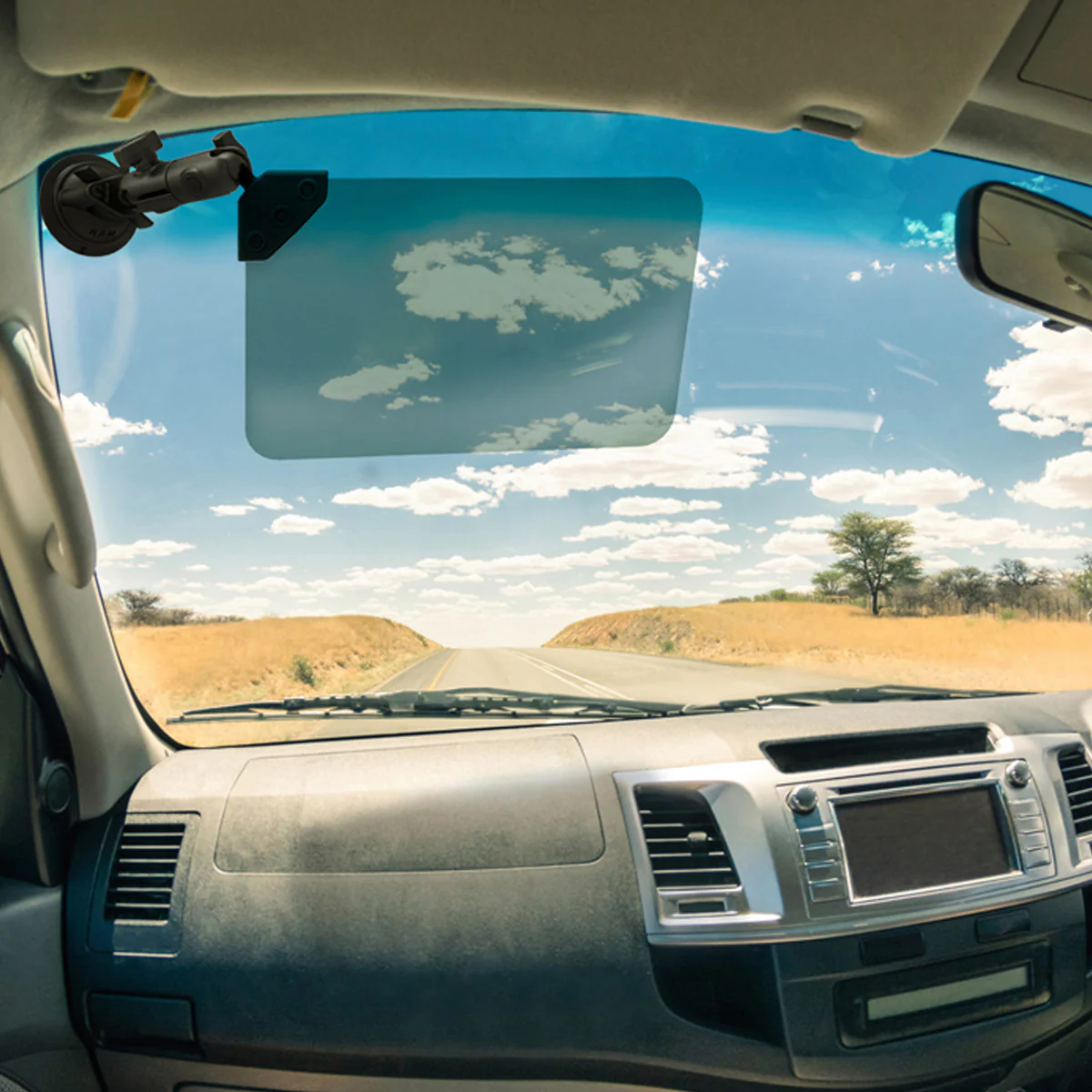 RAM® Twist-Lock⢠Suction Cup Mount with Swivel Socket Arm & Sun Visor - Image 5