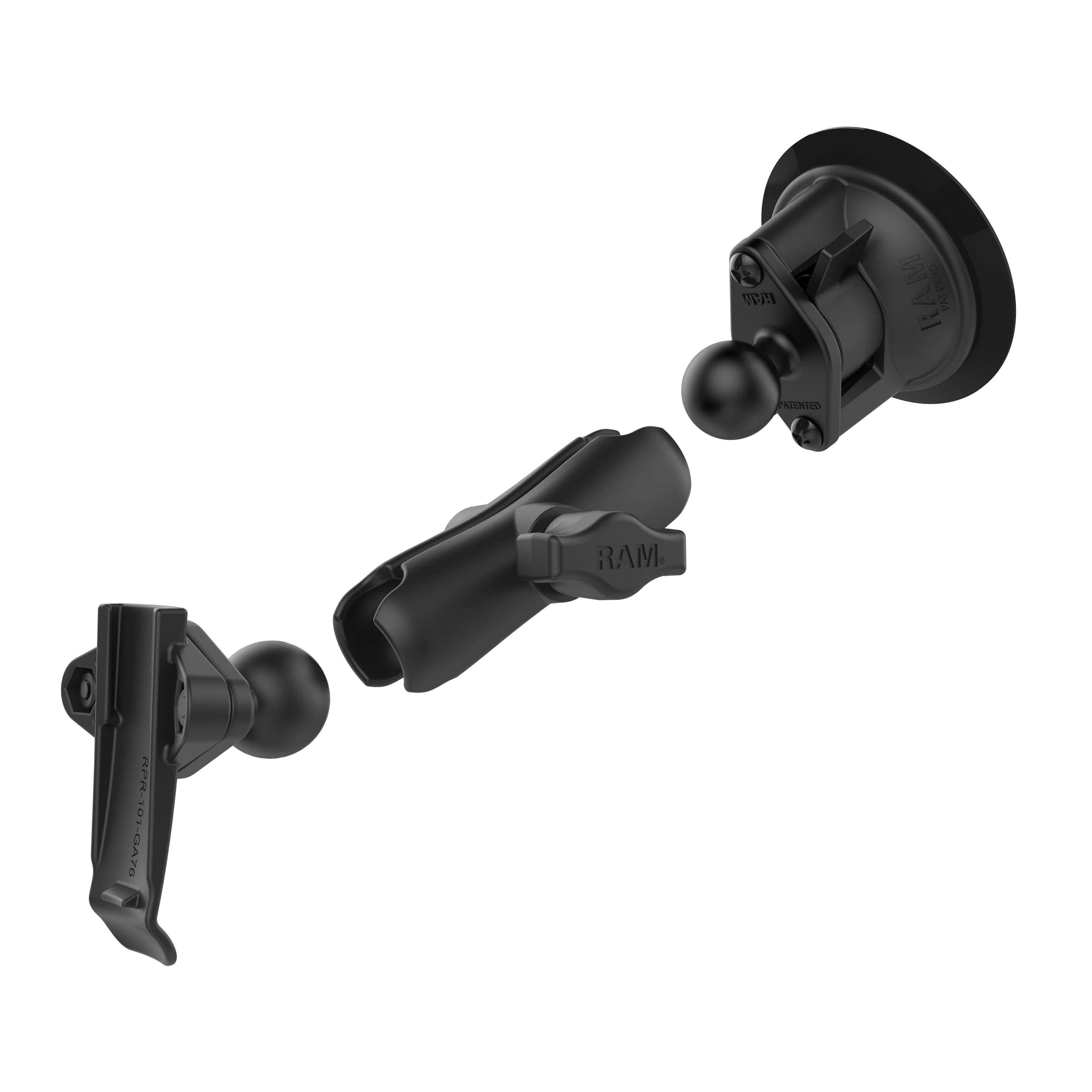 RAM® Twist-Lock™ Suction Cup Mount with Garmin Spine Clip Holder - Image 3