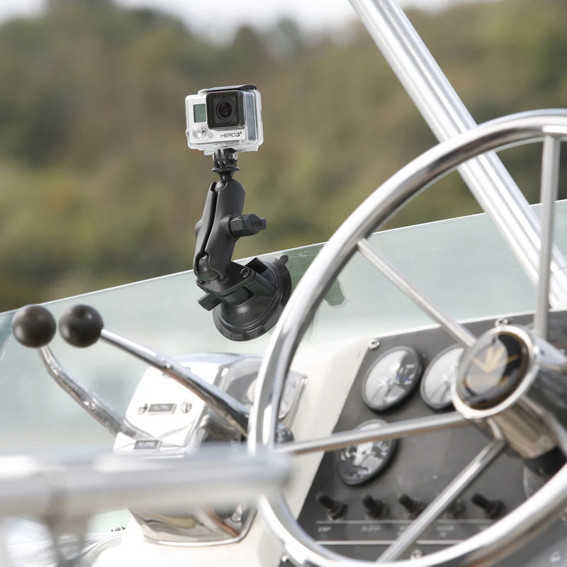 RAM® Twist-Lock⢠Suction Cup Mount with Action Camera Adapter - Medium - Image 3