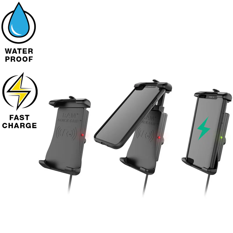 RAM® Quick-Grip™ 15W Waterproof Wireless Charging Suction Cup Mount - Image 2
