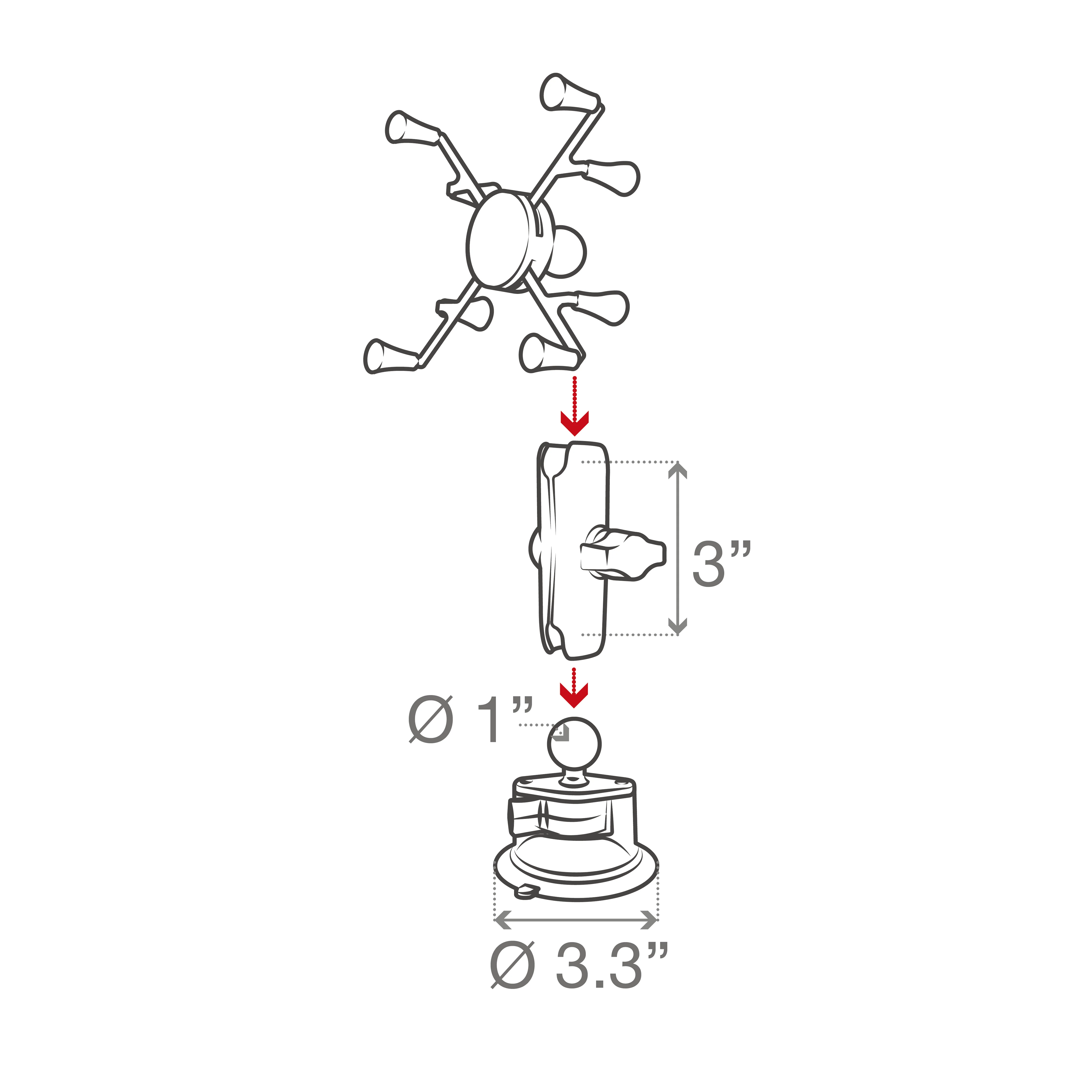 RAM® X-Grip® with RAM® Twist-Lock⢠Suction Cup Mount for 7"-8" Tablets - Image 5