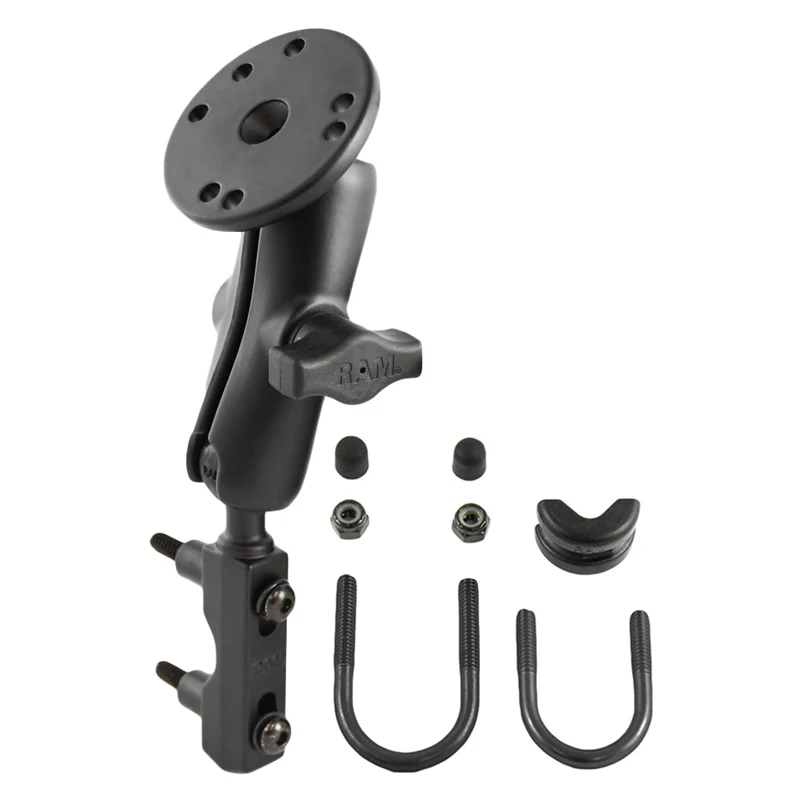RAM® Motorcycle Brake/Clutch Reservoir Mount with Round Plate
