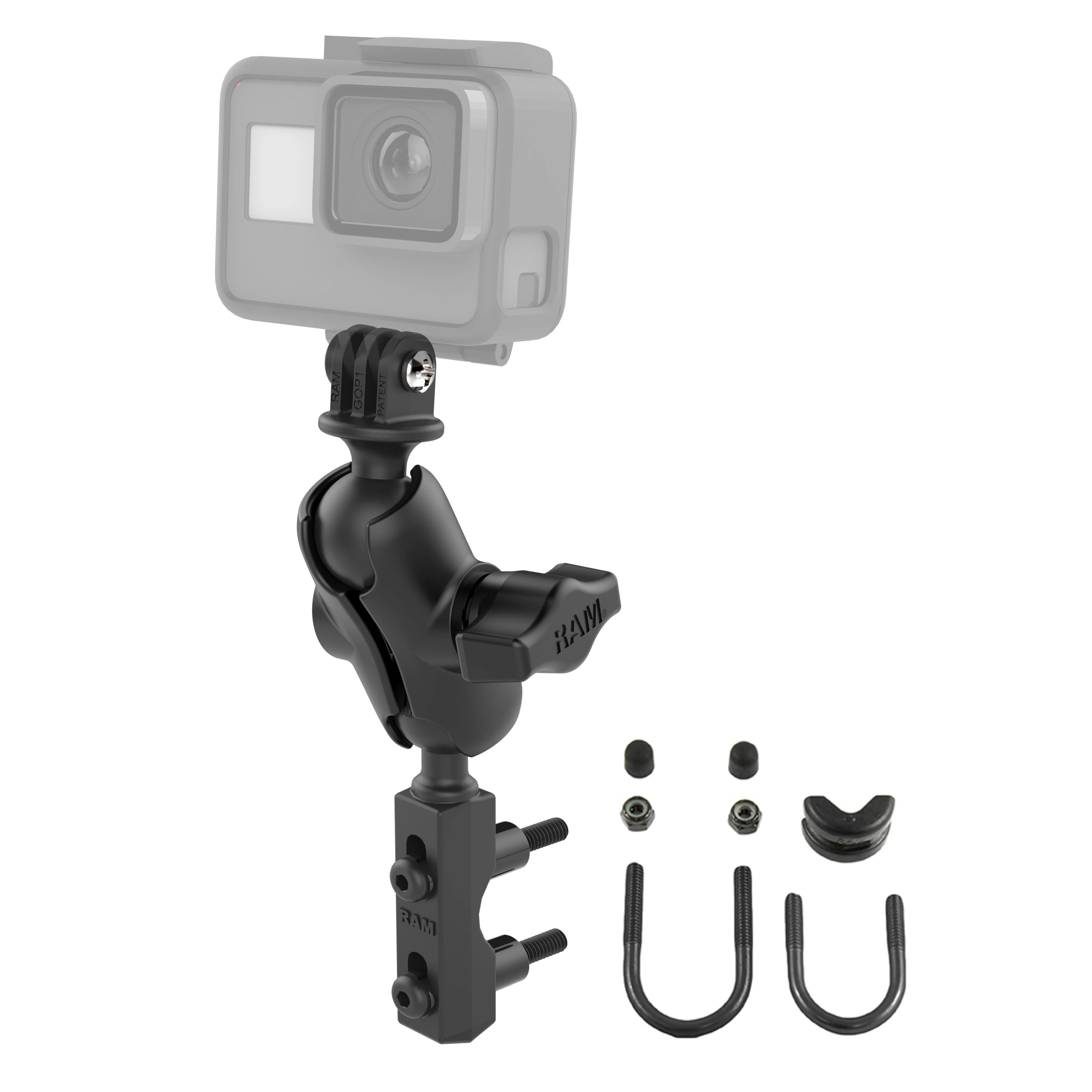 RAMĀ® Motorcycle Brake/Clutch Reservoir Base with Action Camera Mount
