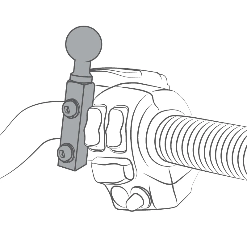 RAM® Brake/Clutch Reservoir Mount for TomTom Rider 2 + More - Short - Image 2