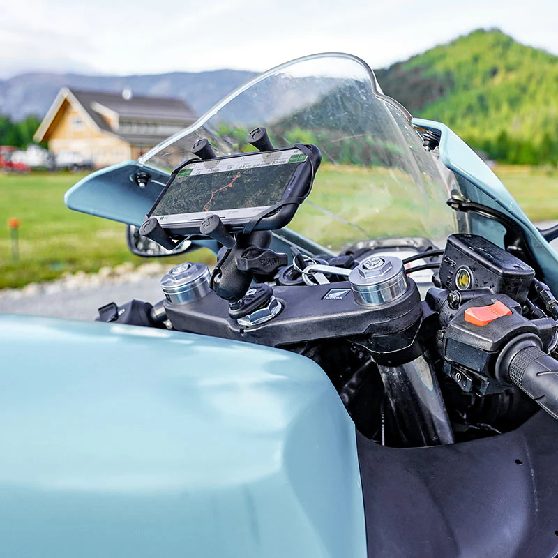 RAMĀ® X-GripĀ® Phone Holder with Motorcycle Fork Stem Base - Image 3