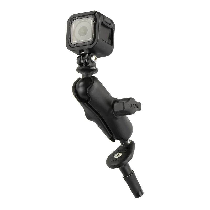 RAMĀ® Motorcycle Fork Stem Mount with Universal Action Camera Adapter - Image 2