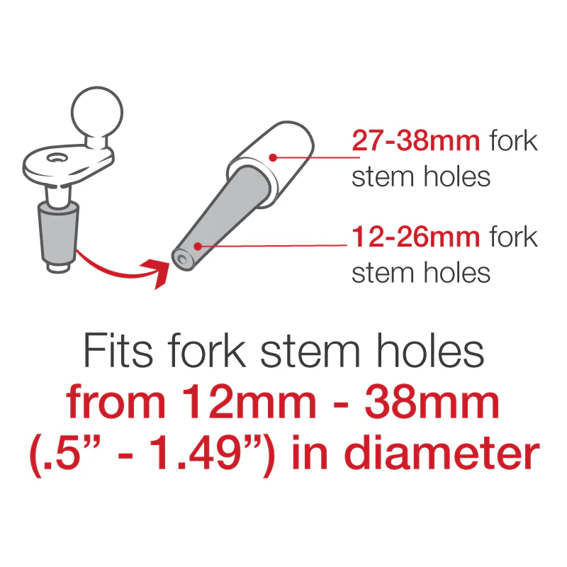 RAM® Fork Stem Mount with RAM® Finger-Grip™ GPS/Radio Holder - Image 2