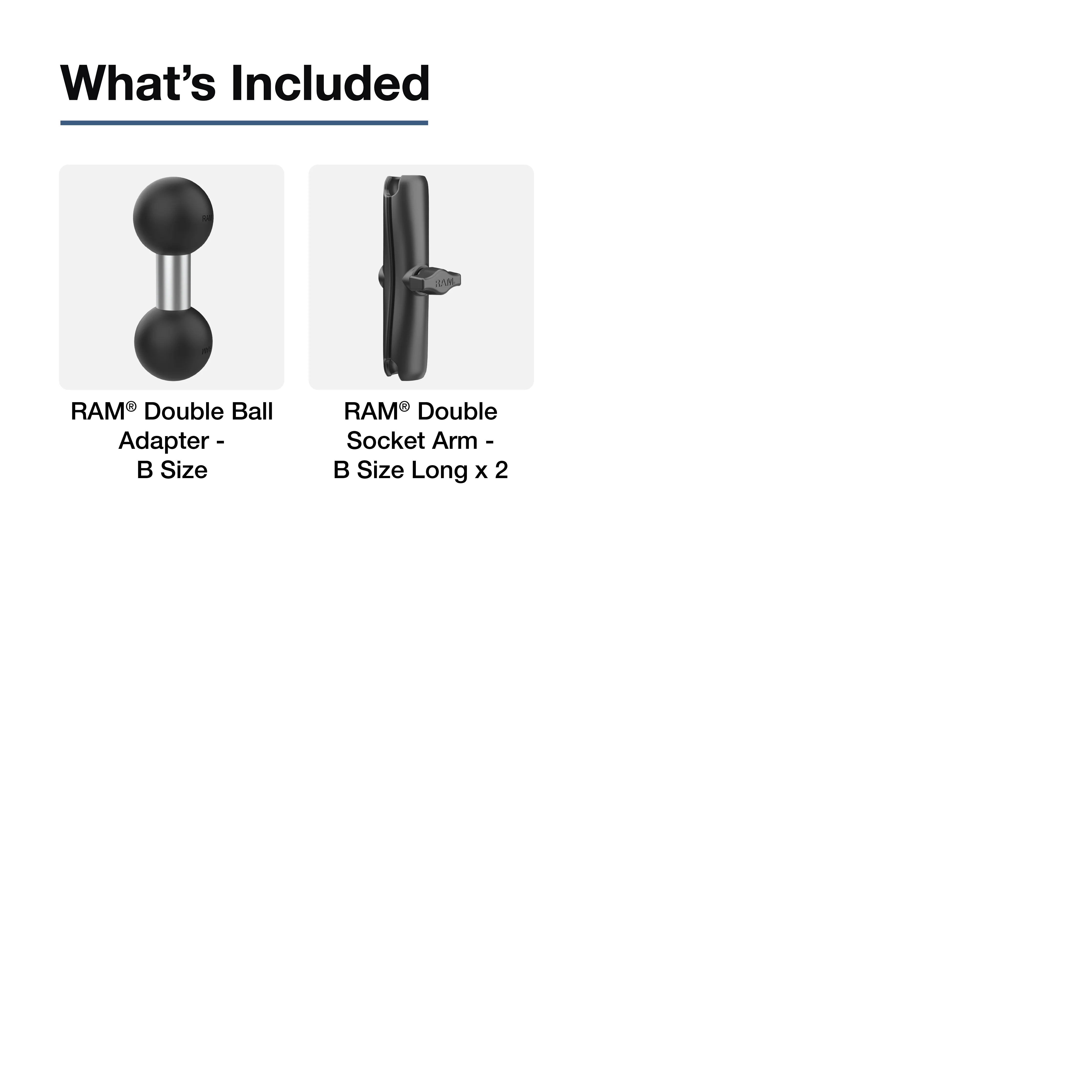 RAMĀ® 13" Double Socket Arms - Dual Long B Size - Image 3
