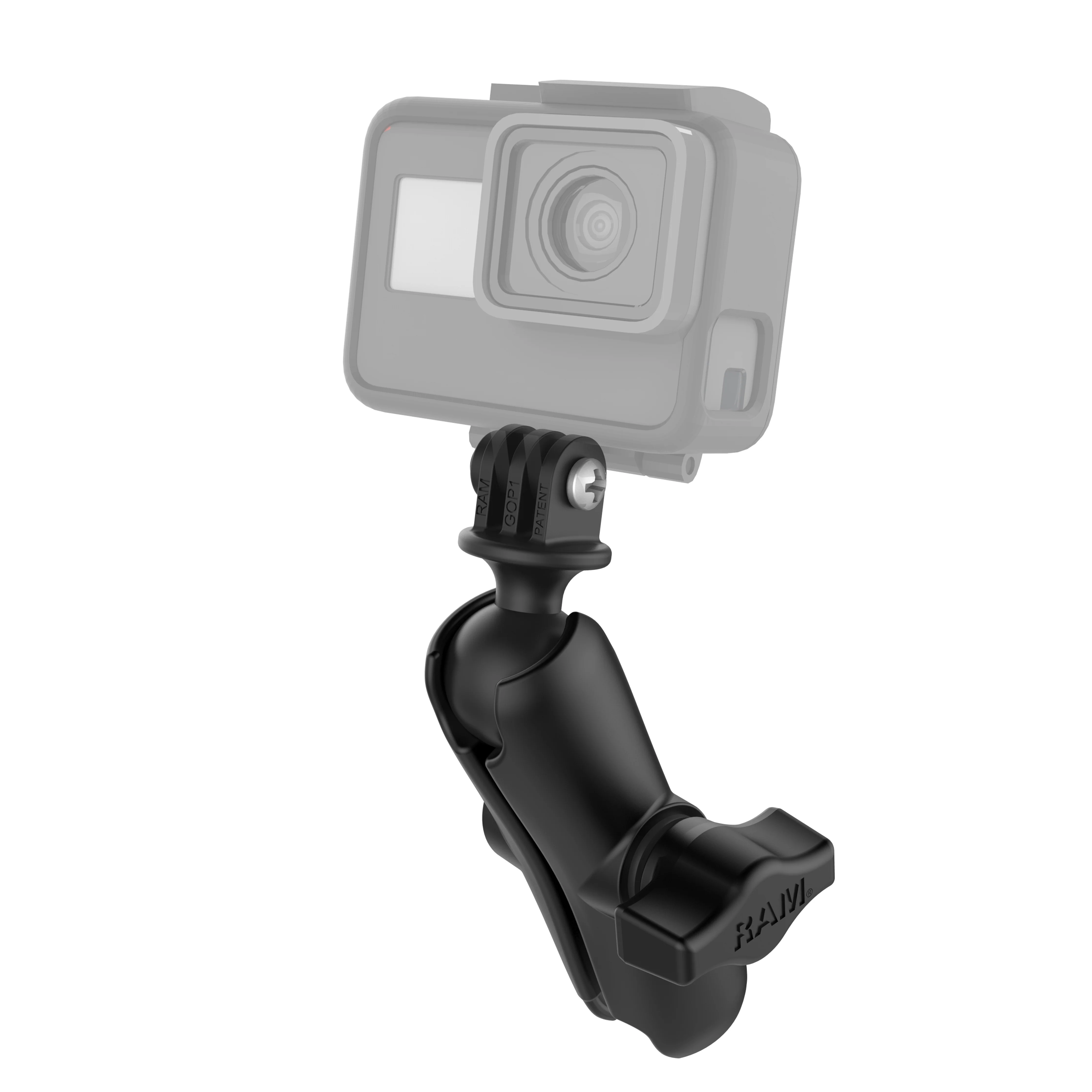 RAMĀ® Double Socket Arm with Universal Action Camera Adapter