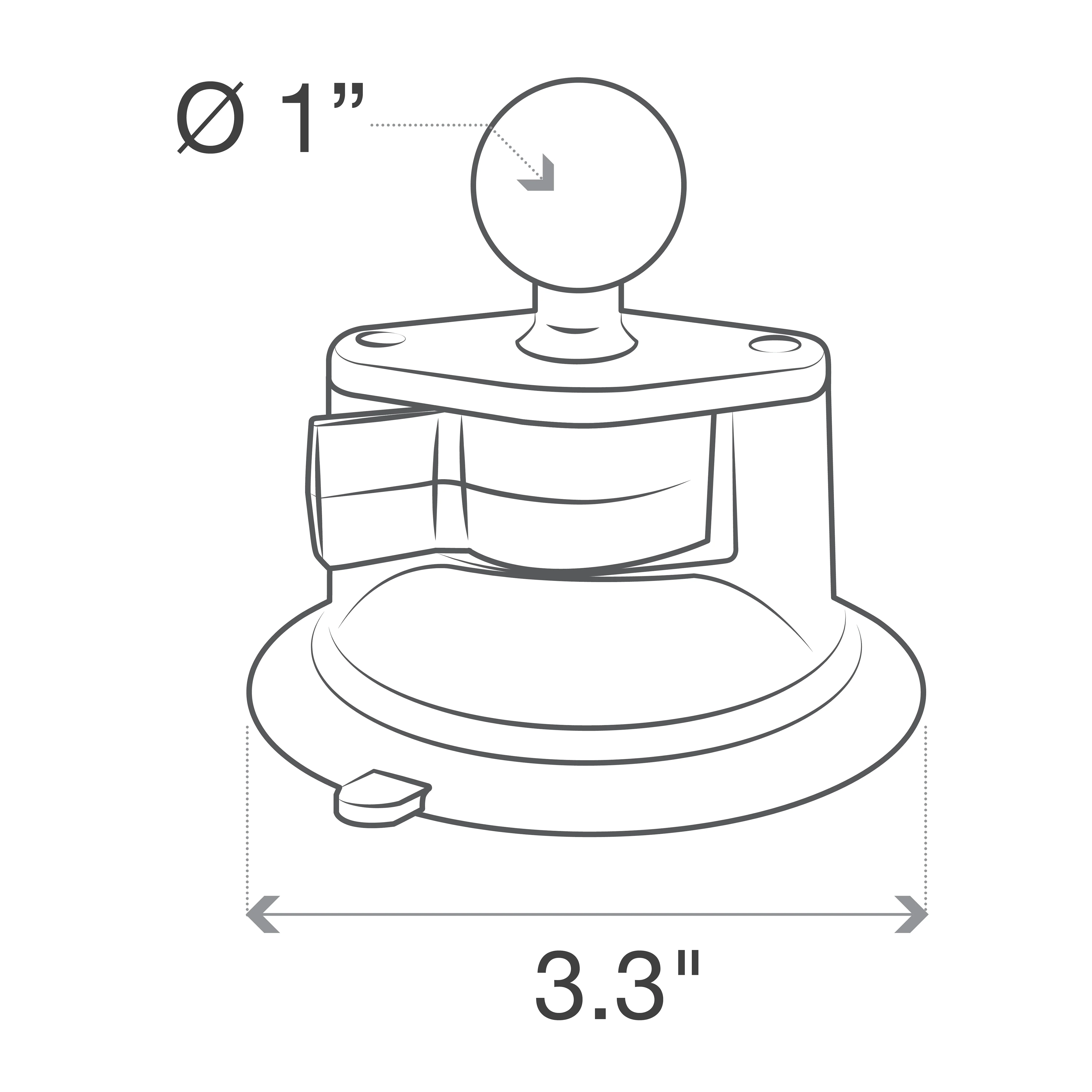RAM® Twist-Lock⢠Suction Cup Base with Ball - Image 4