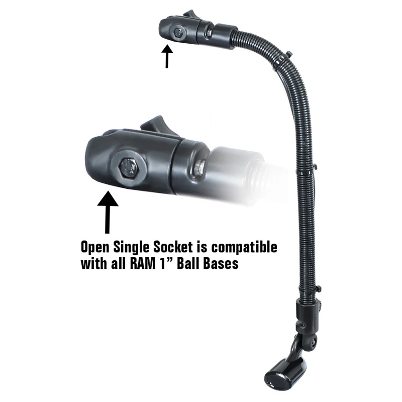 RAM® Transducer Mount with 18" Aluminum Rod and Socket Arm - Image 2