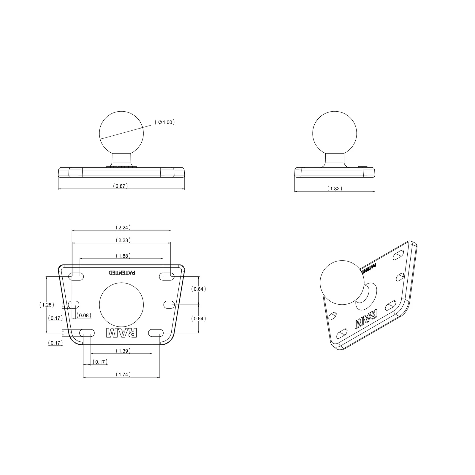 RAMĀ® Centered Reservoir Cover Ball Base - Image 2