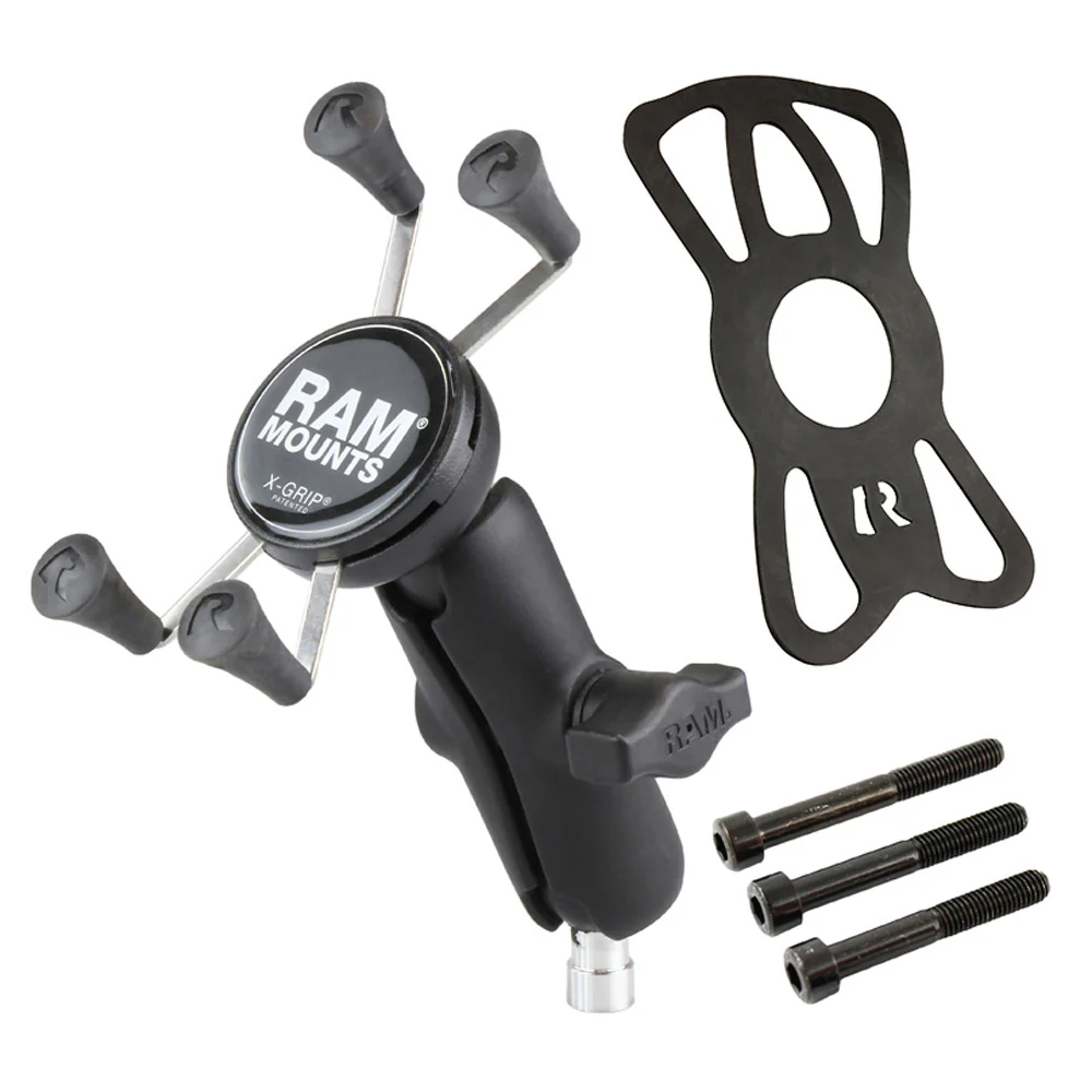RAM® X-Grip® Phone Mount with Motorcycle Handlebar Clamp Base - Image 2