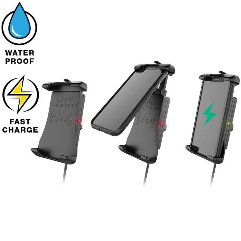 RAM® Quick-Grip™ 15W Waterproof Wireless Charging Mount with Tough-Claw™ - Image 2