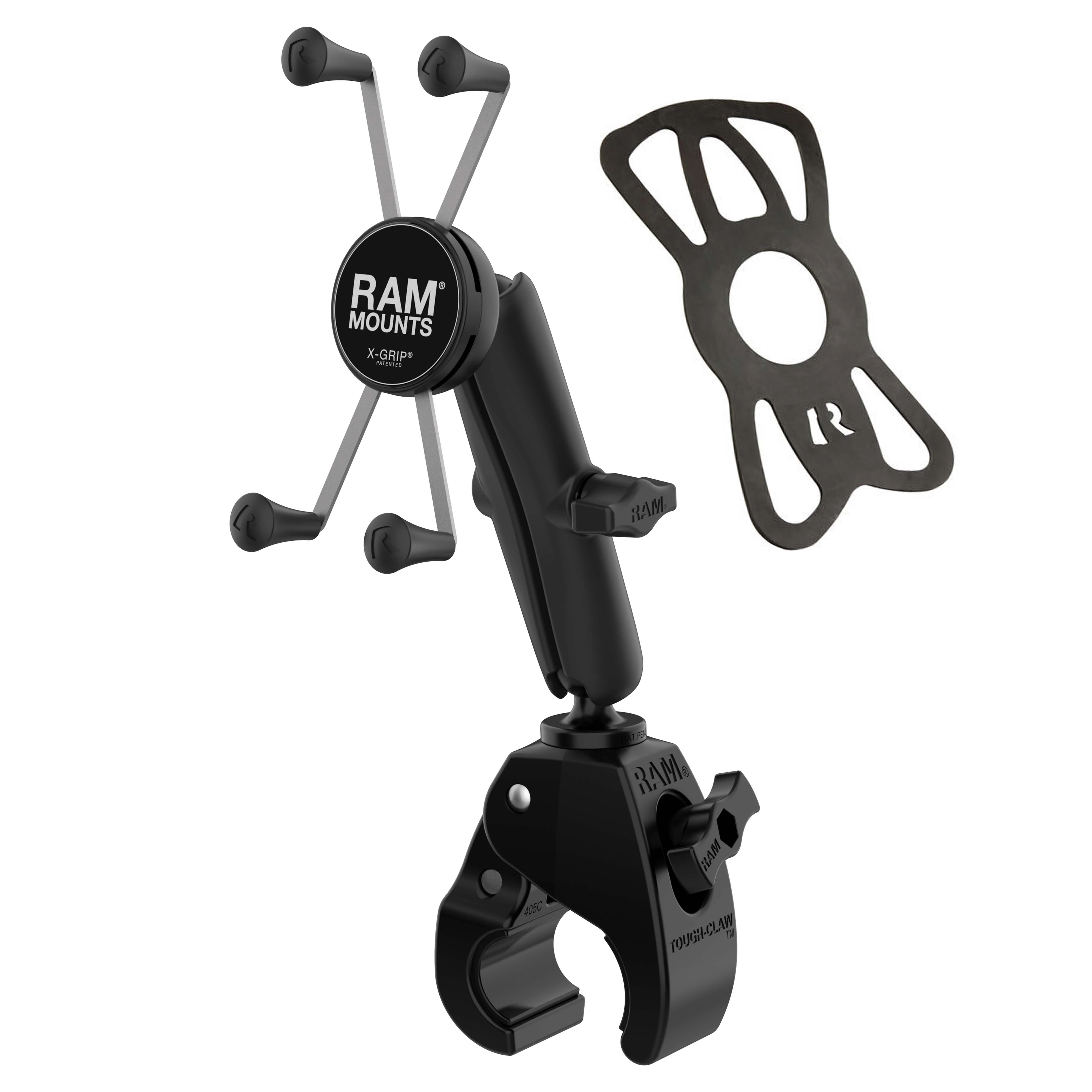 RAM® X-Grip® Large Phone Mount with Tough-Claw™ Medium Clamp Base - Long - Image 2