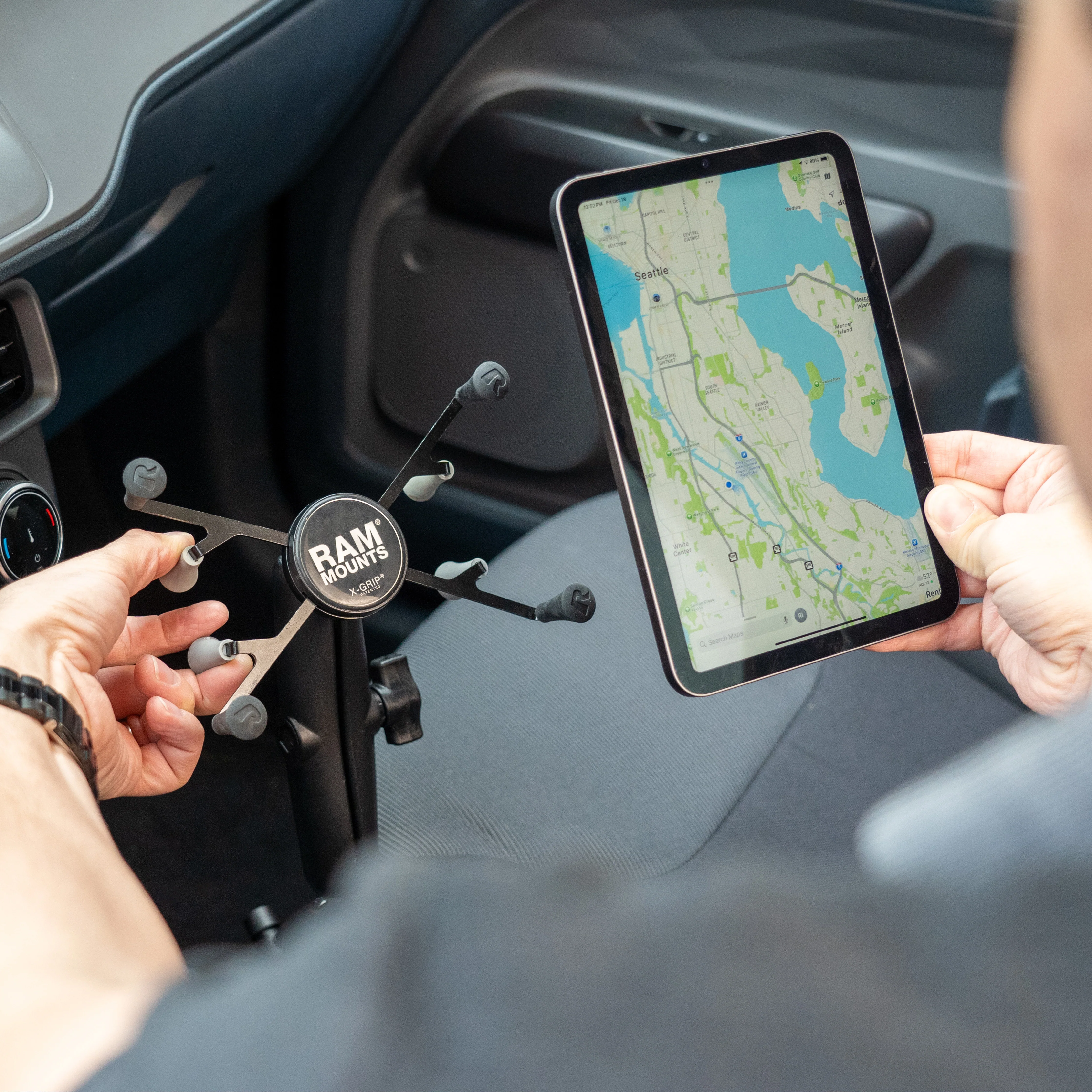 RAM® X-Grip® with RAM® Tough-Wedge⢠& Pump for 7"-8" Tablets - Long Arm - Image 5