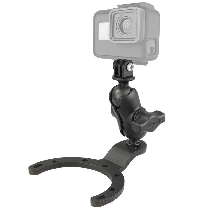 RAMĀ® Large Gas Tank Mount with Universal Action Camera Adapter