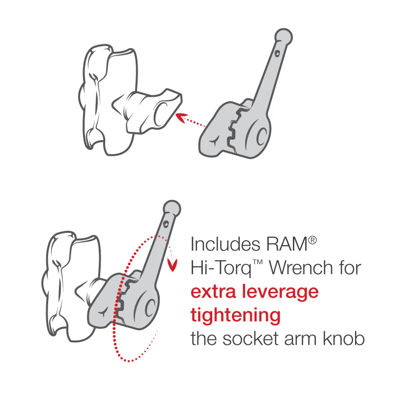 RAM® Marine Electronics Mount with RAM® Hi-Torq™ Wrench - Image 5
