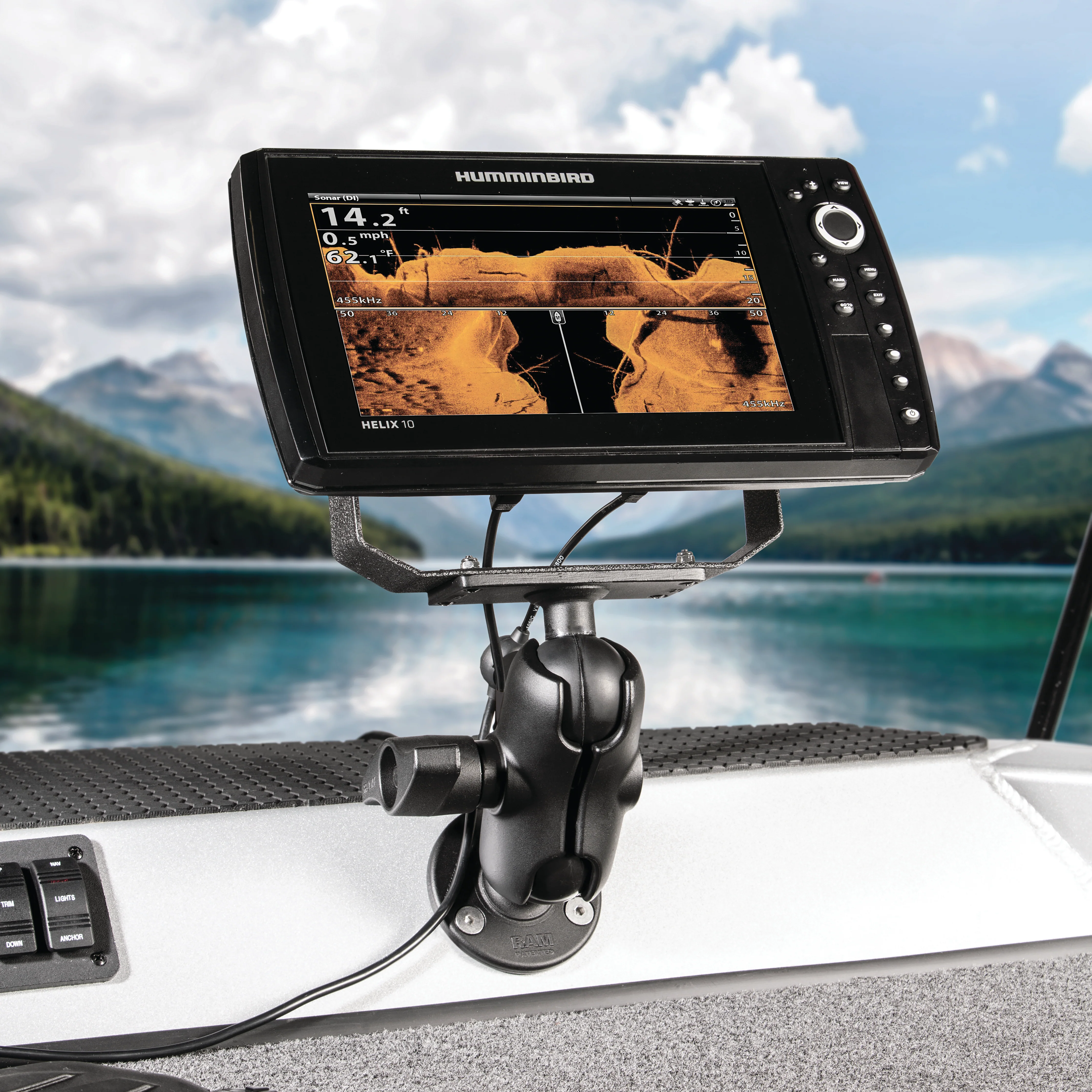 RAMĀ® Drill-Down Ball Mount for Humminbird Helix 8-10 & XPLORE Series - Image 6