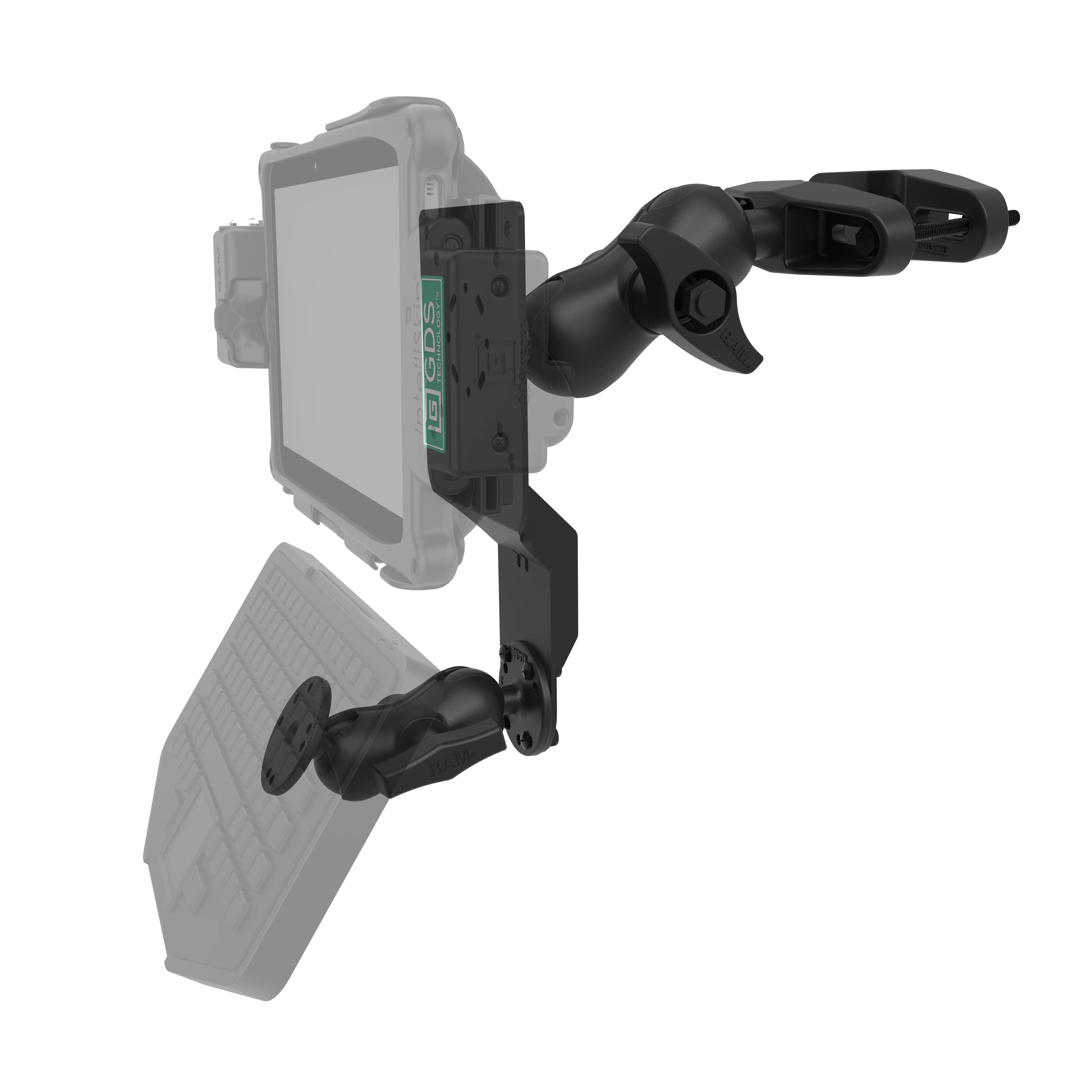 RAMĀ® Universal Forklift Post Mount with Round Plate & Accessory Option - Image 2