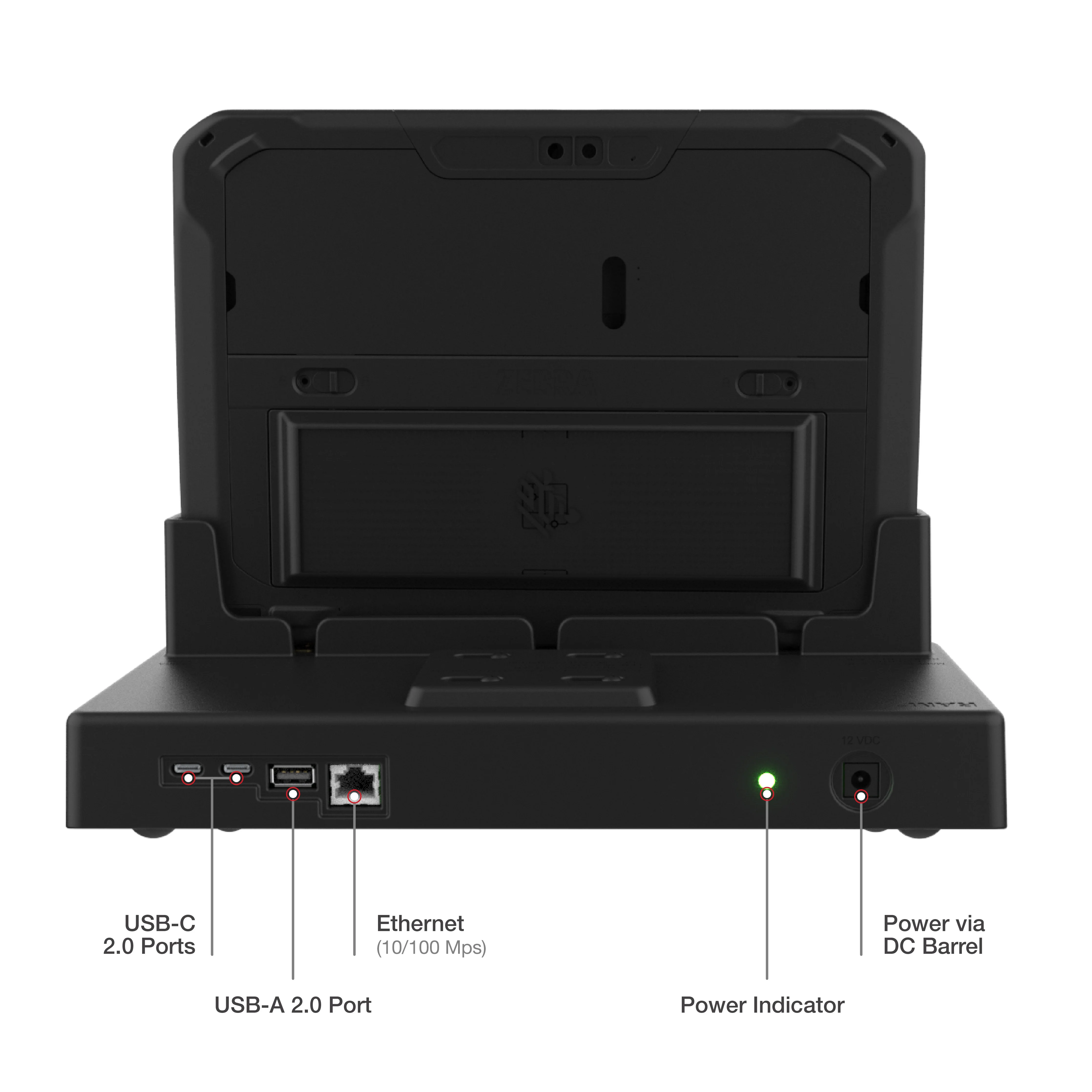 RAMĀ® Desktop Dock for Zebra ET6x with USB & RJ45 Support - Image 4