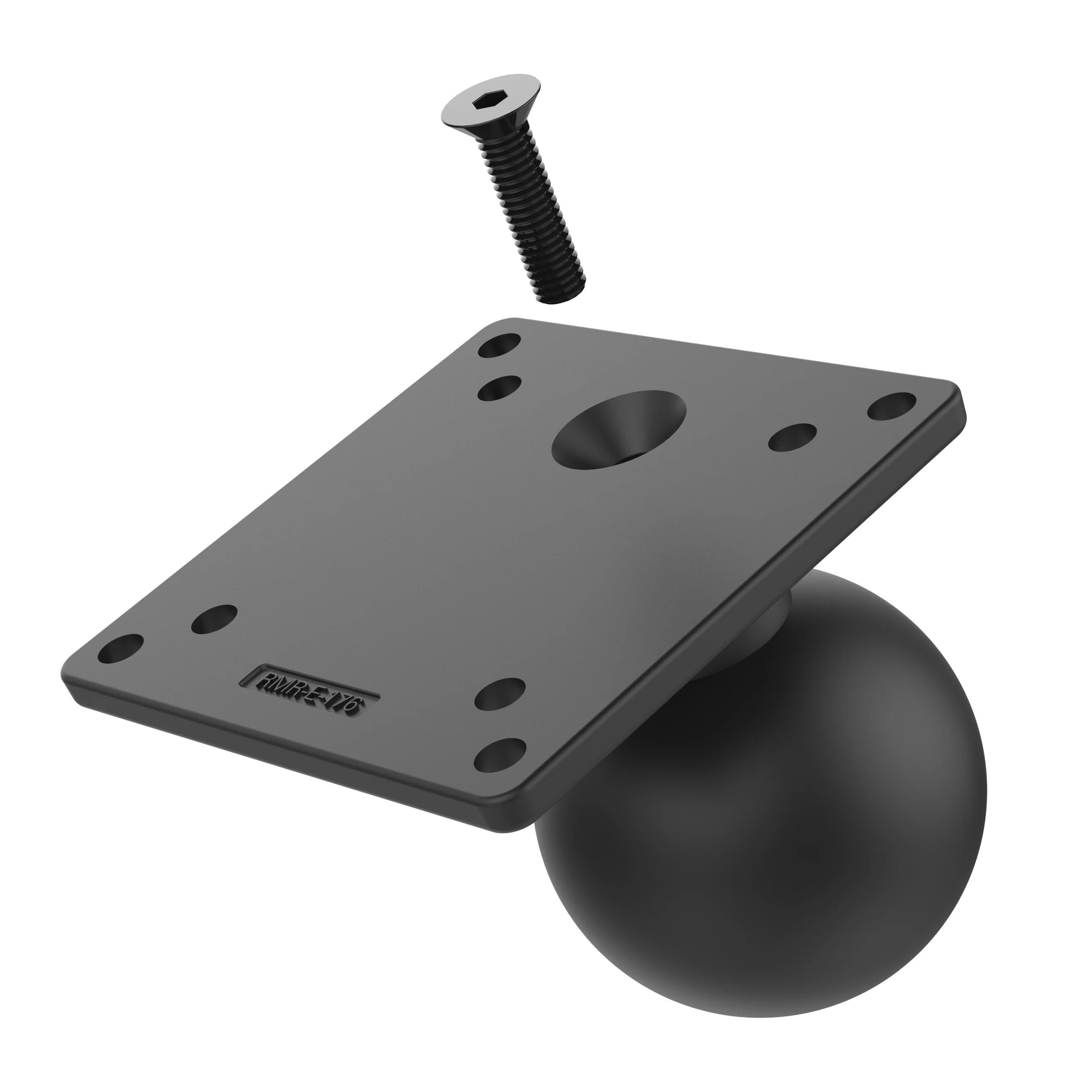 RAMĀ® Steel Reinforced 100x100mm VESA Plate with Ball - E Size