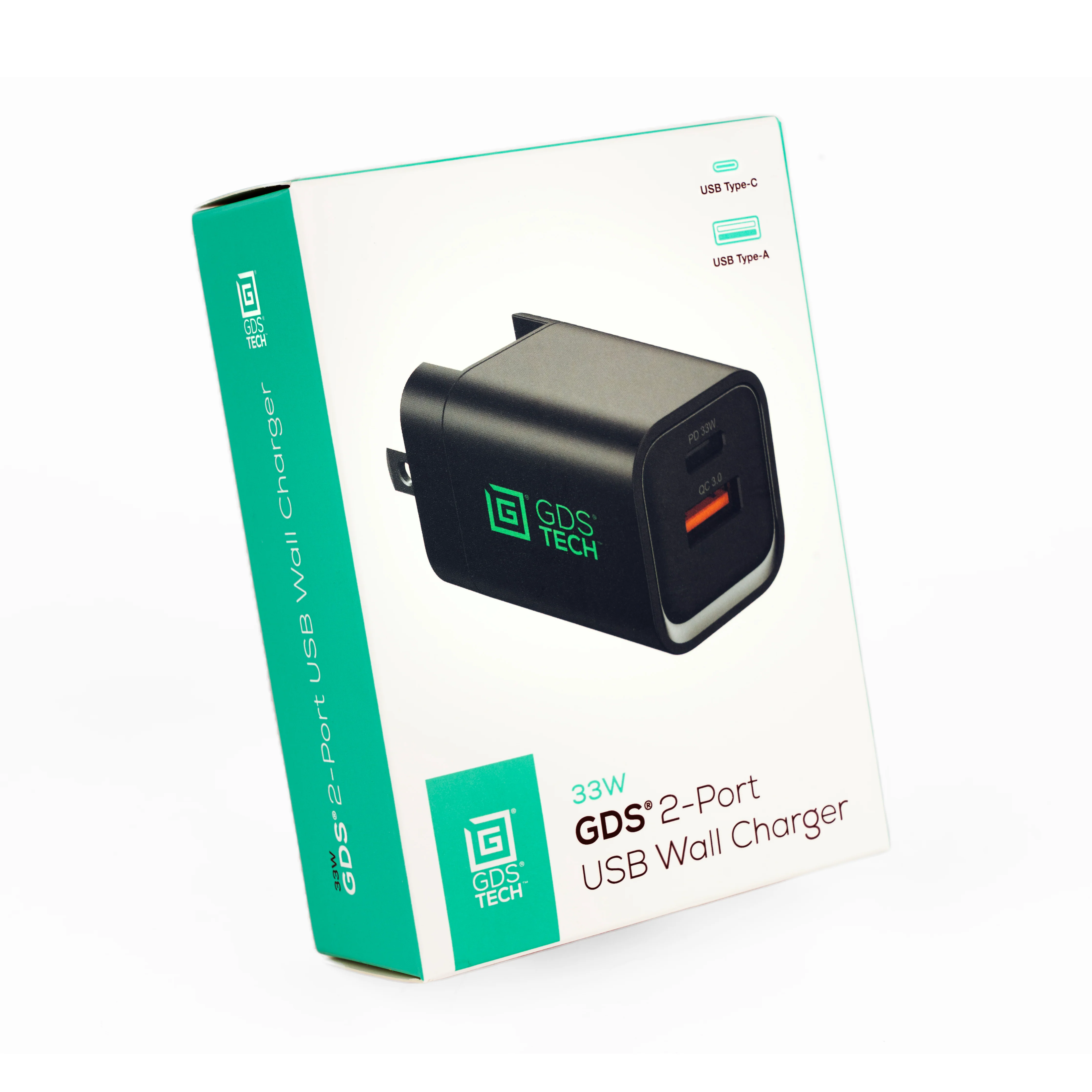 GDS® Type-C and Type-A 33W 2-Port Wall Charger - PD3.0 & PPS - Image 5