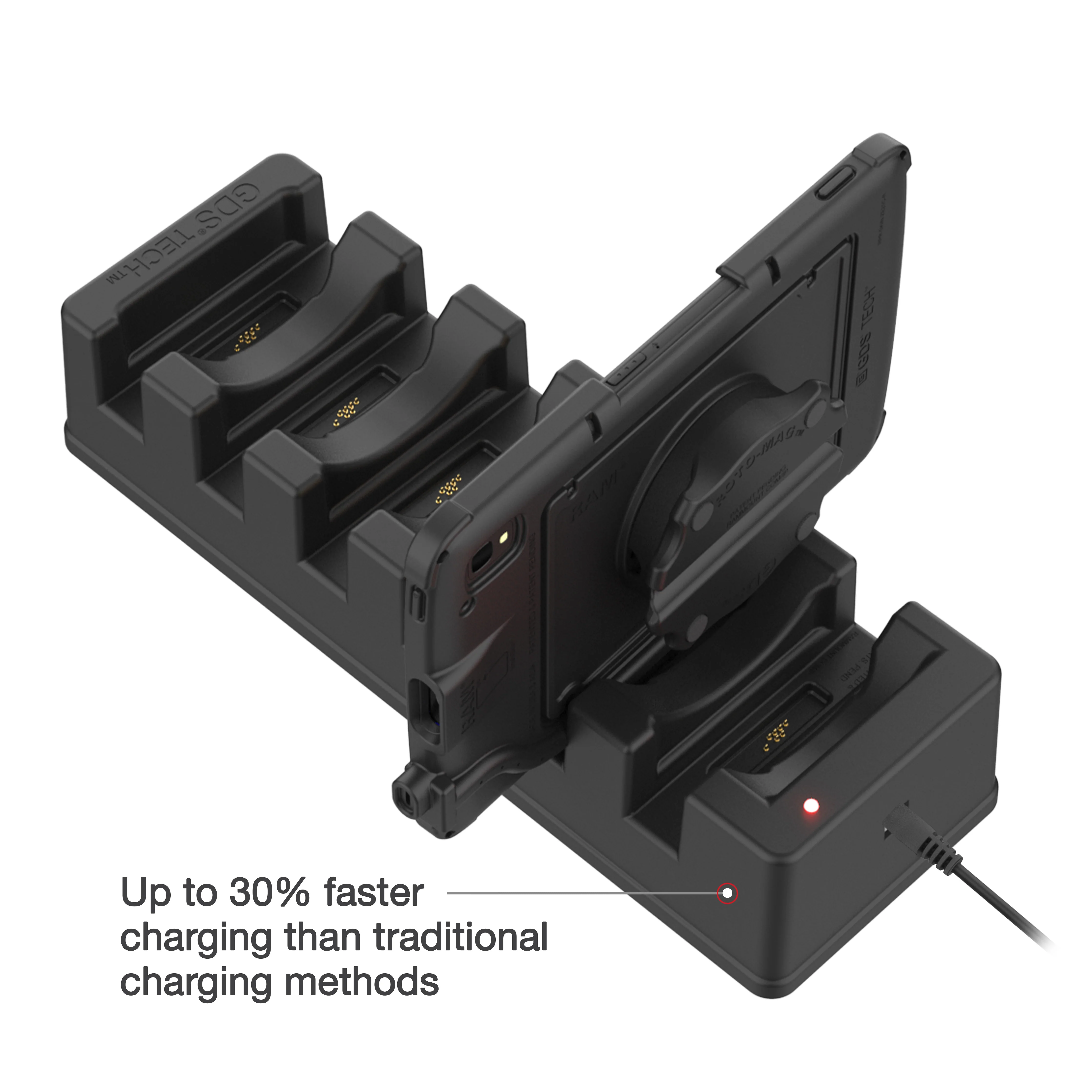 GDSĀ® 6-Port Powered Dock for Tablets with IntelliSkinĀ® - Image 3