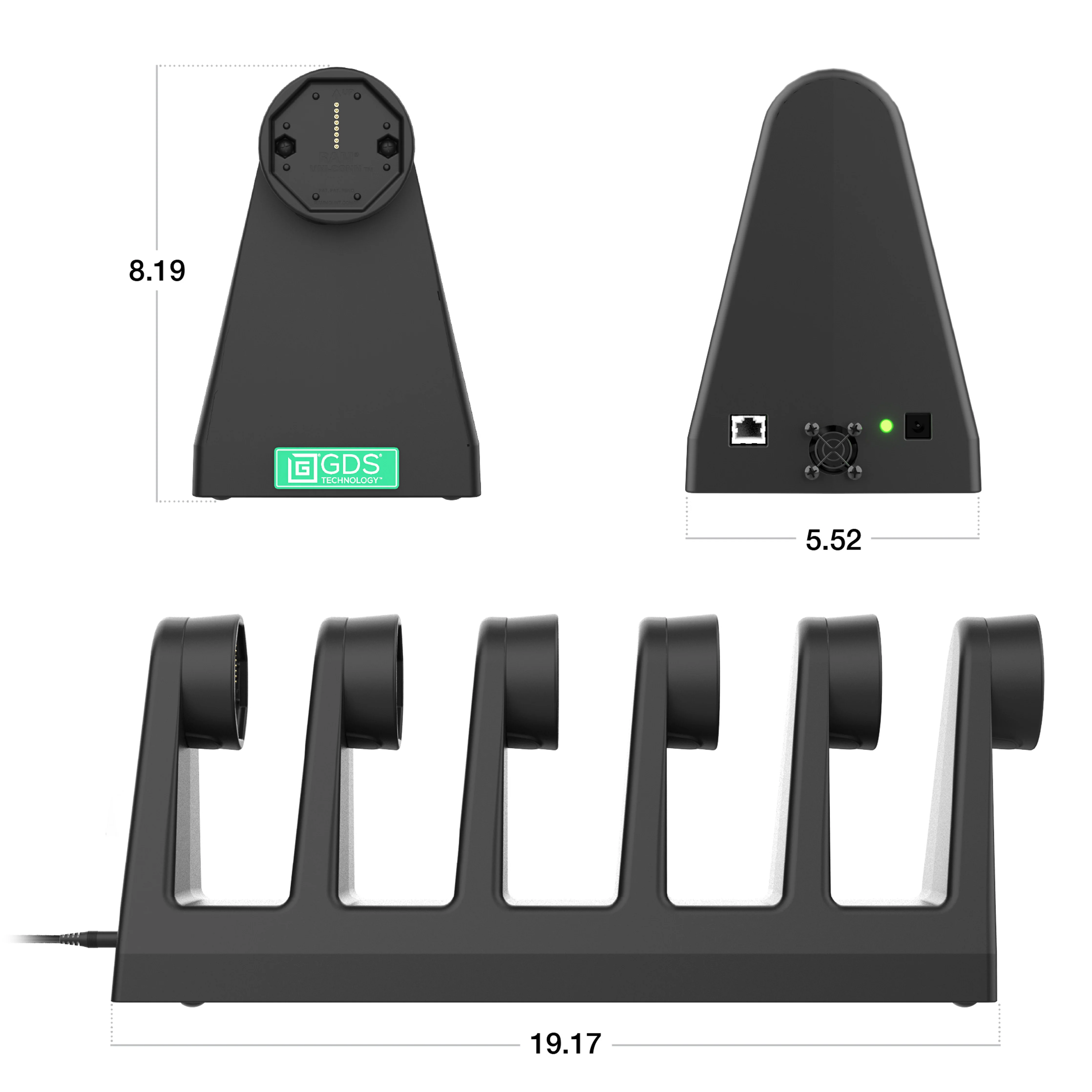 GDS® Uni-Conn⢠6-Port Power + RJ45 Dock for Tablets with IntelliSkin® - Image 6