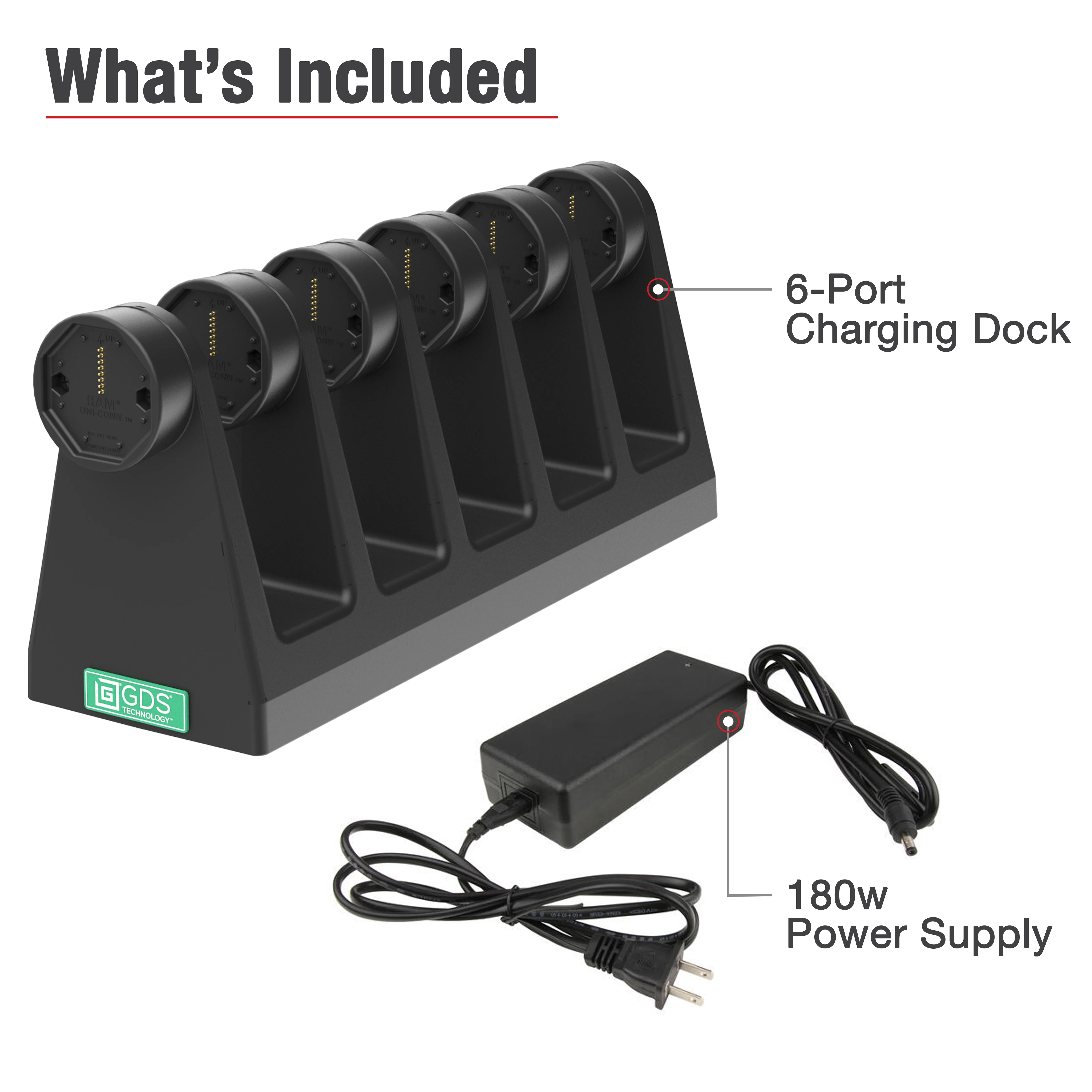 GDS® Uni-Conn⢠6-Port Power + RJ45 Dock for Tablets with IntelliSkin® - Image 7