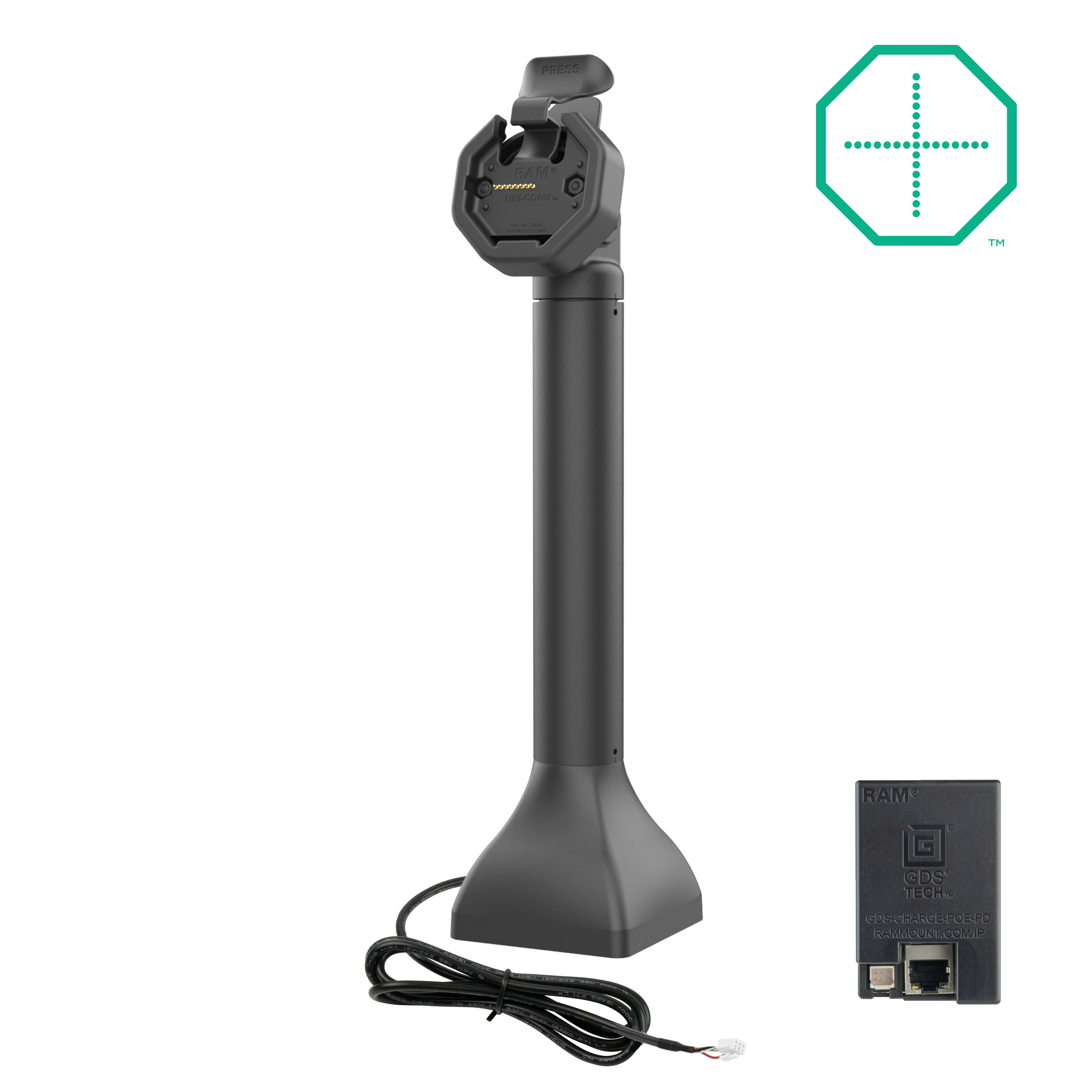 GDS® Uni-Conn⢠Powered 14" Pedestal Dock with PoE
