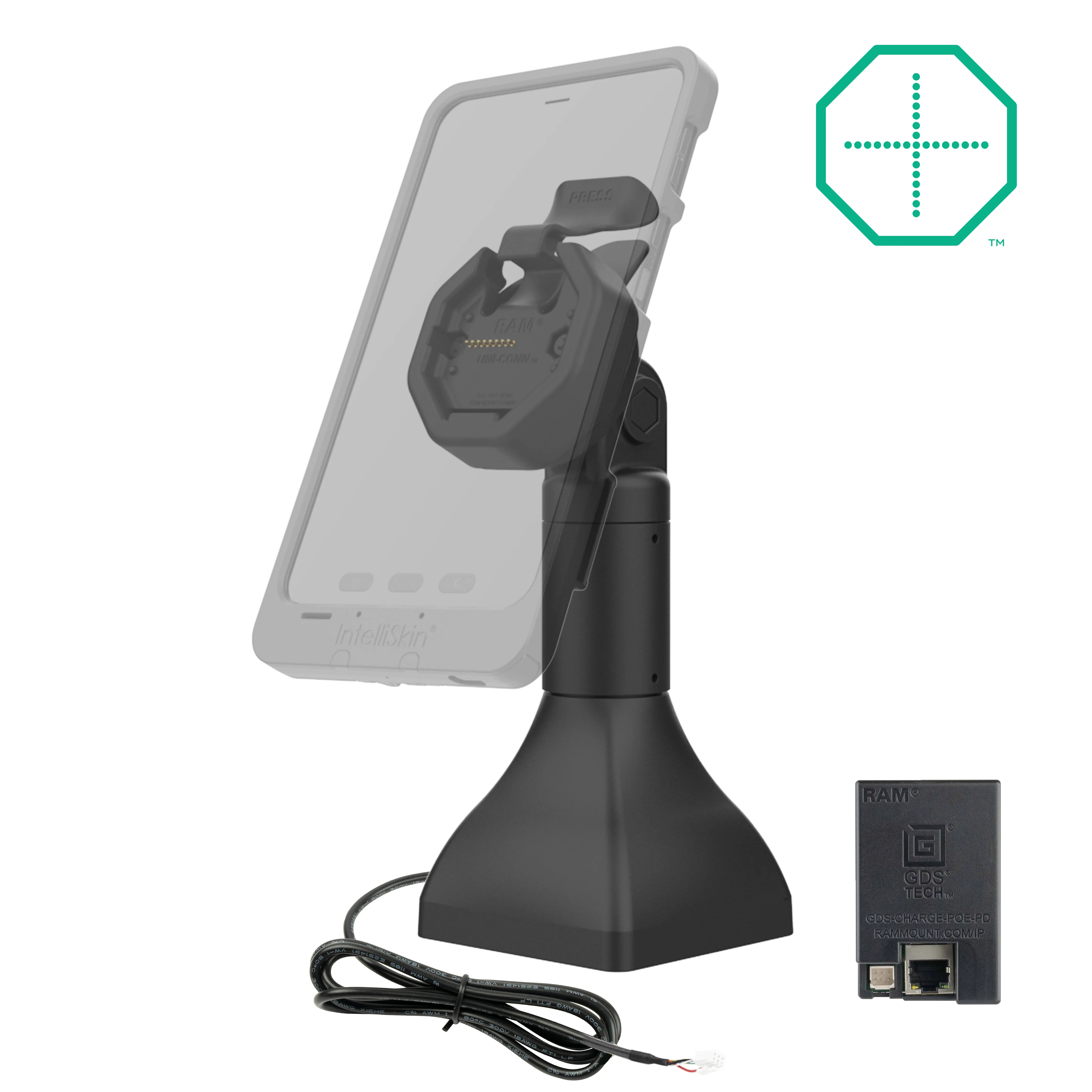 GDS® Uni-Conn™ Powered 7" Pedestal Dock with PoE - Image 2