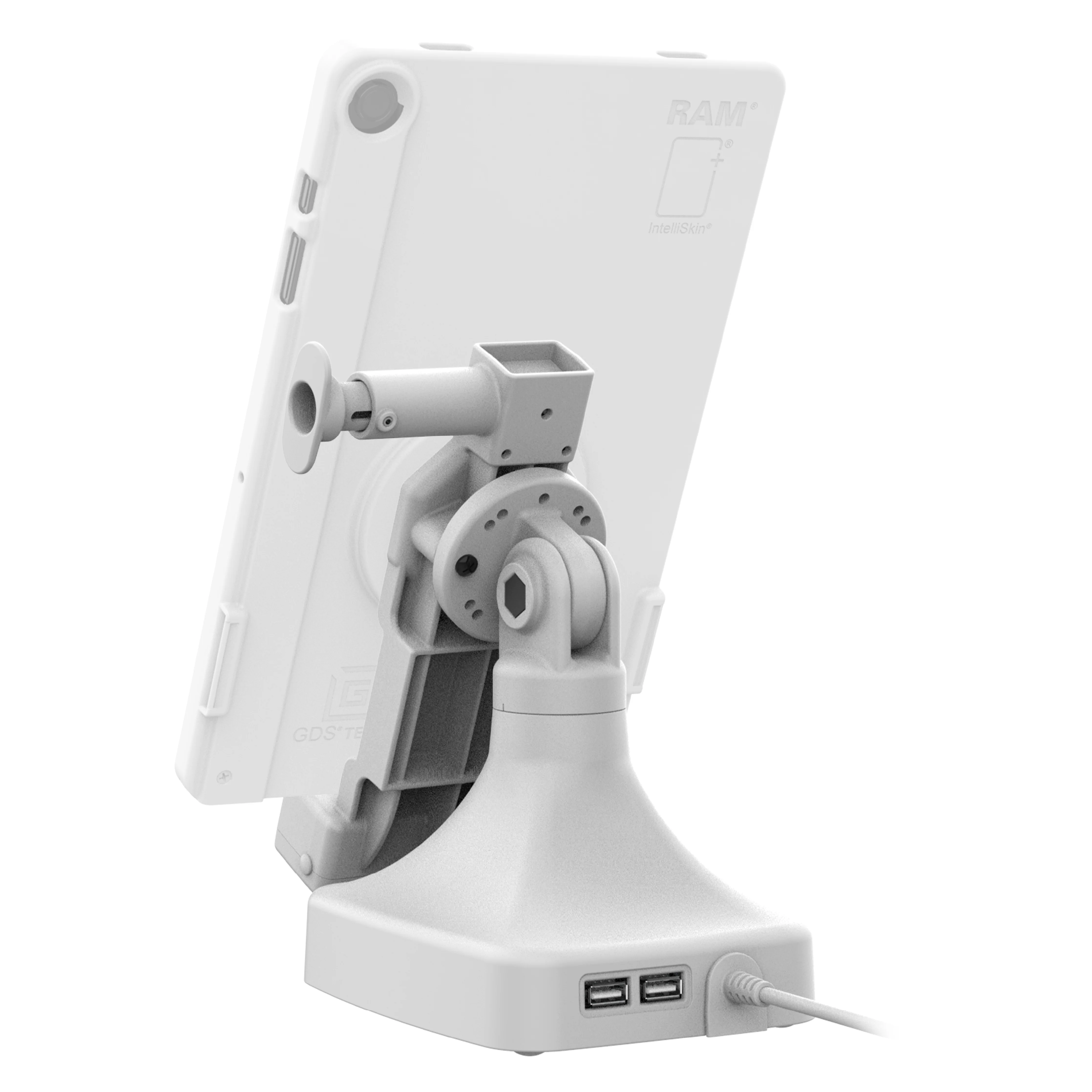 GDS® Uni-Conn⢠Tilt & Swivel Dock with USB-C + Data - Gray - Image 4